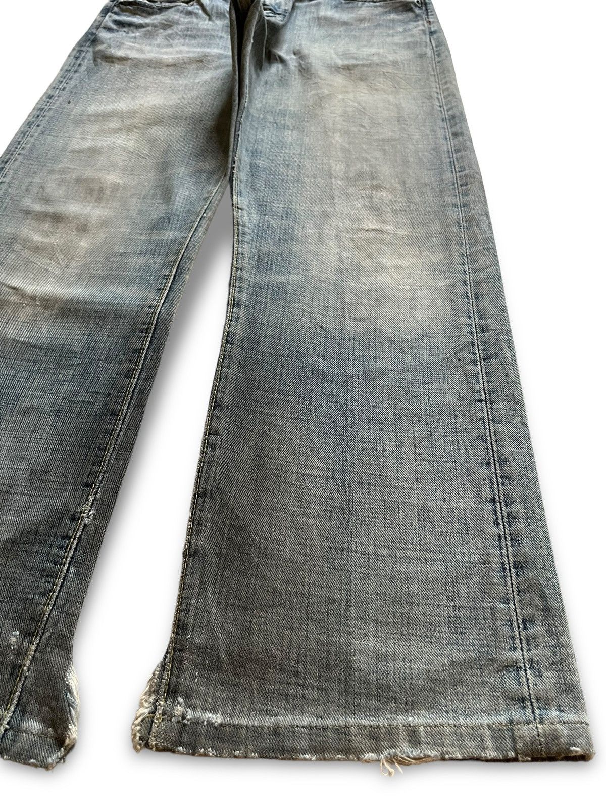 Japanese Brand Vintage Japanese Brand Mud Wash Distressed Loose Jeans Size US 33 - 7 Thumbnail