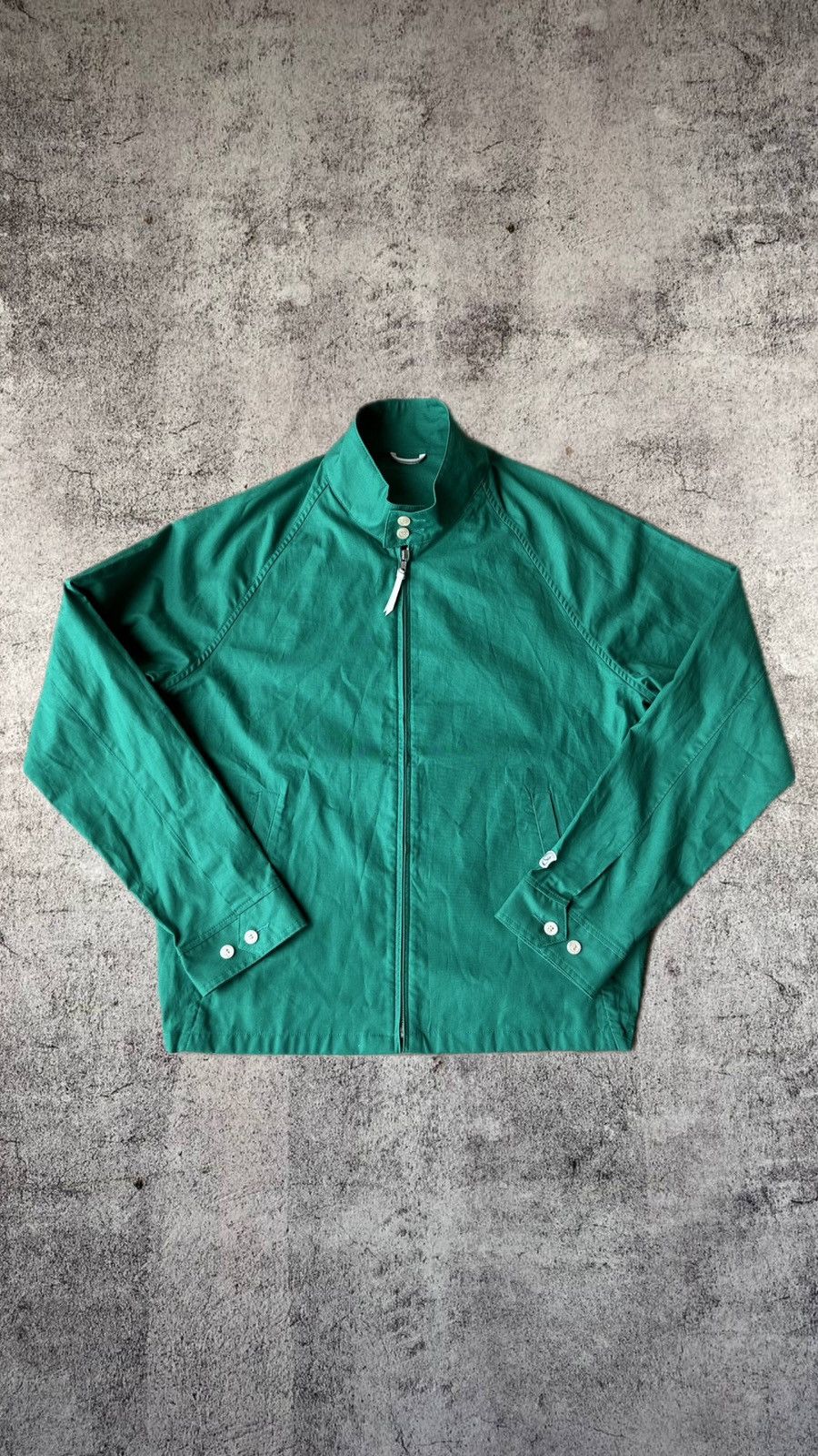 image of Champion + Todd Snyder Unlined Banded Collar Windbreaker in Green, Men's (Size XL)