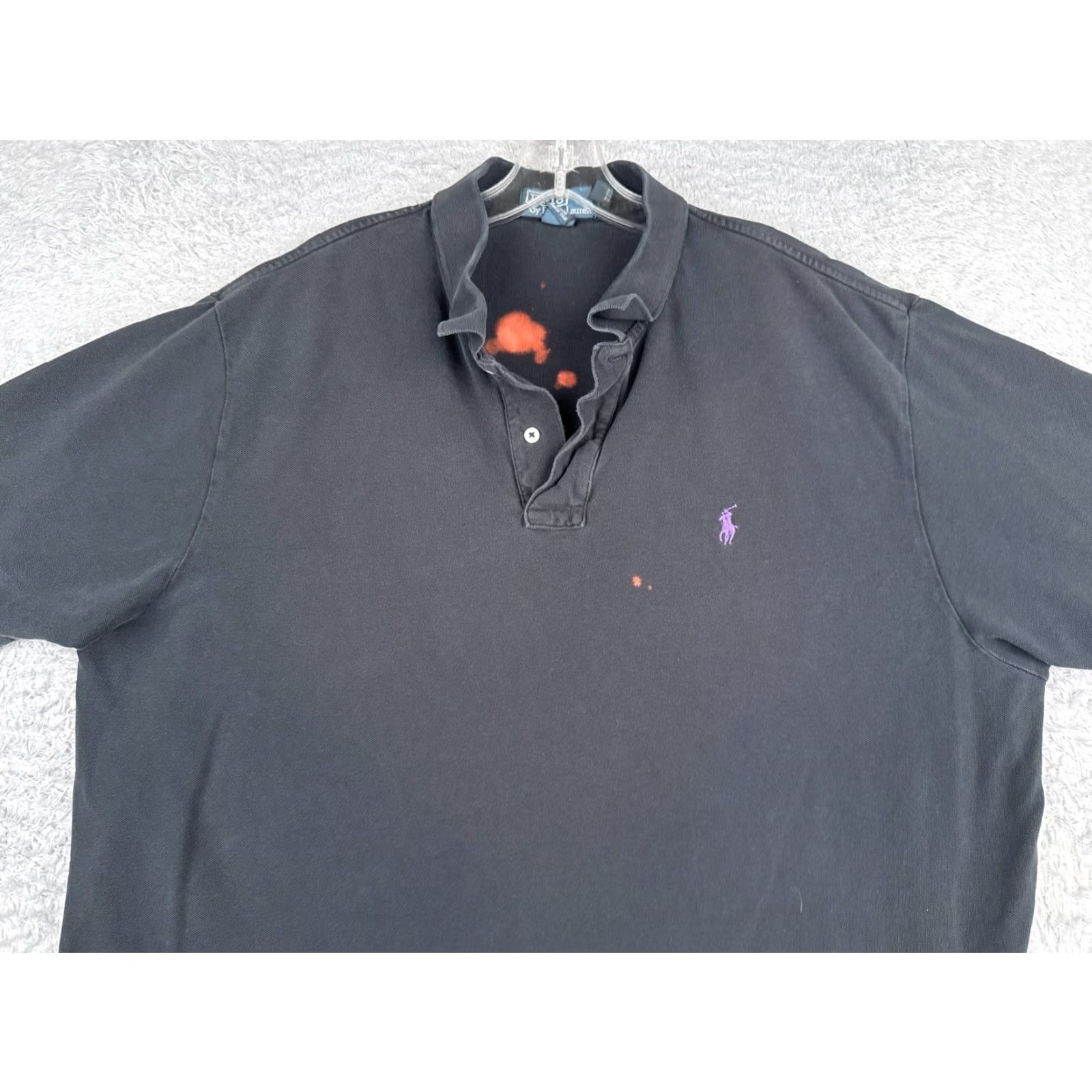 Ralph Lauren VINTAGE Ralph Lauren Polo Shirt Men 2XL Blue Short Sleeve Cotton Slim Size US XXL / EU 58 / 5 - 4 Thumbnail
