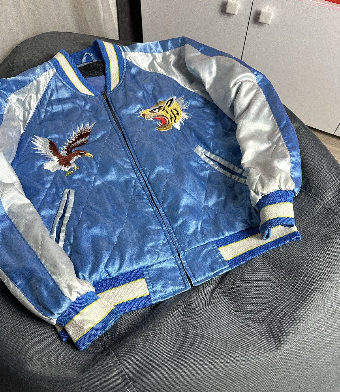 Japanese Brand × Vintage RARE Jungle Storm jacket Japan sukajan fukuoka dragon bomber Size US M / EU 48-50 / 2 - 5 Thumbnail