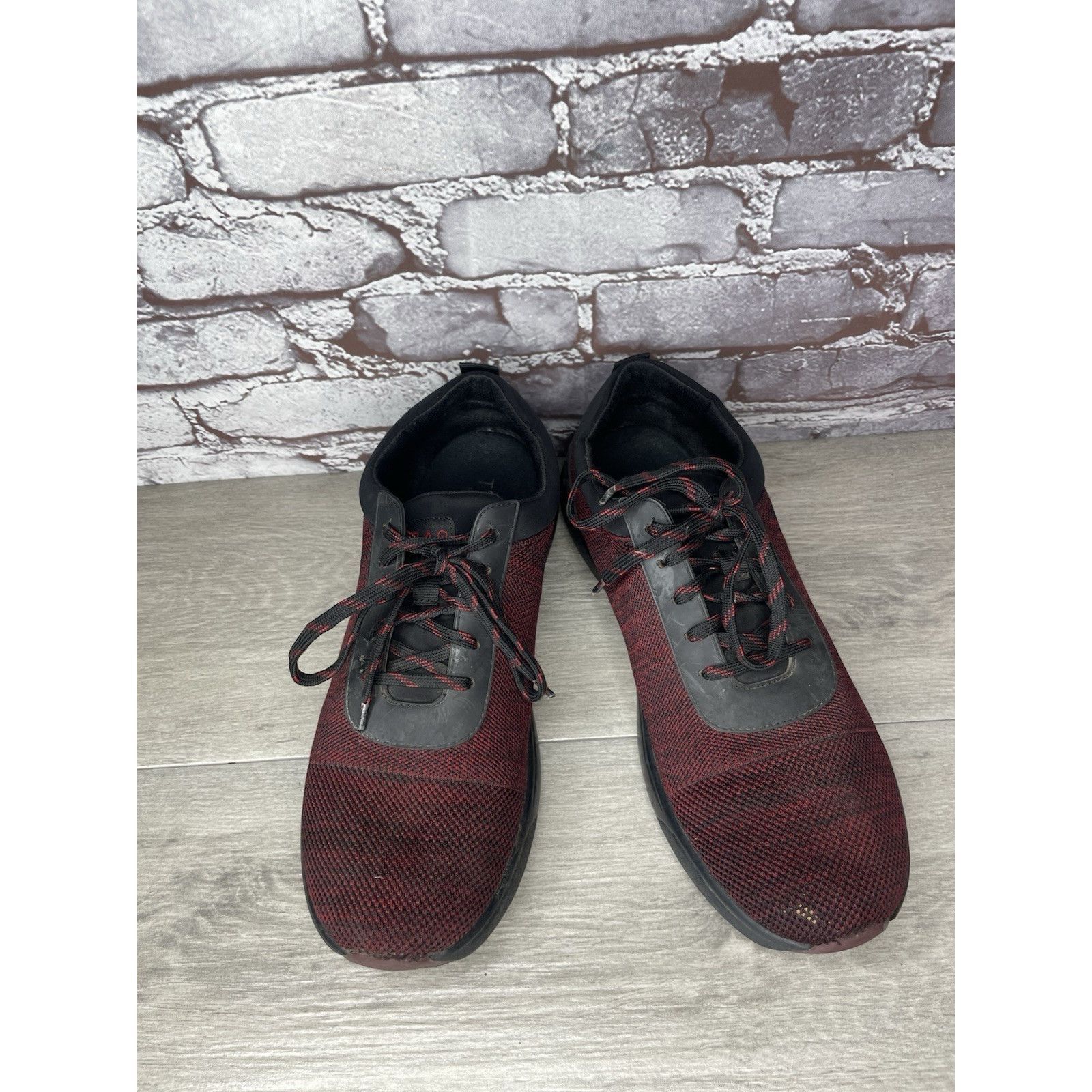 Allegri Alegria Traq Burgundy Black Fabric Lace Up Athletic Casual S Size US 11.5 / EU 44-45 - 14 Thumbnail