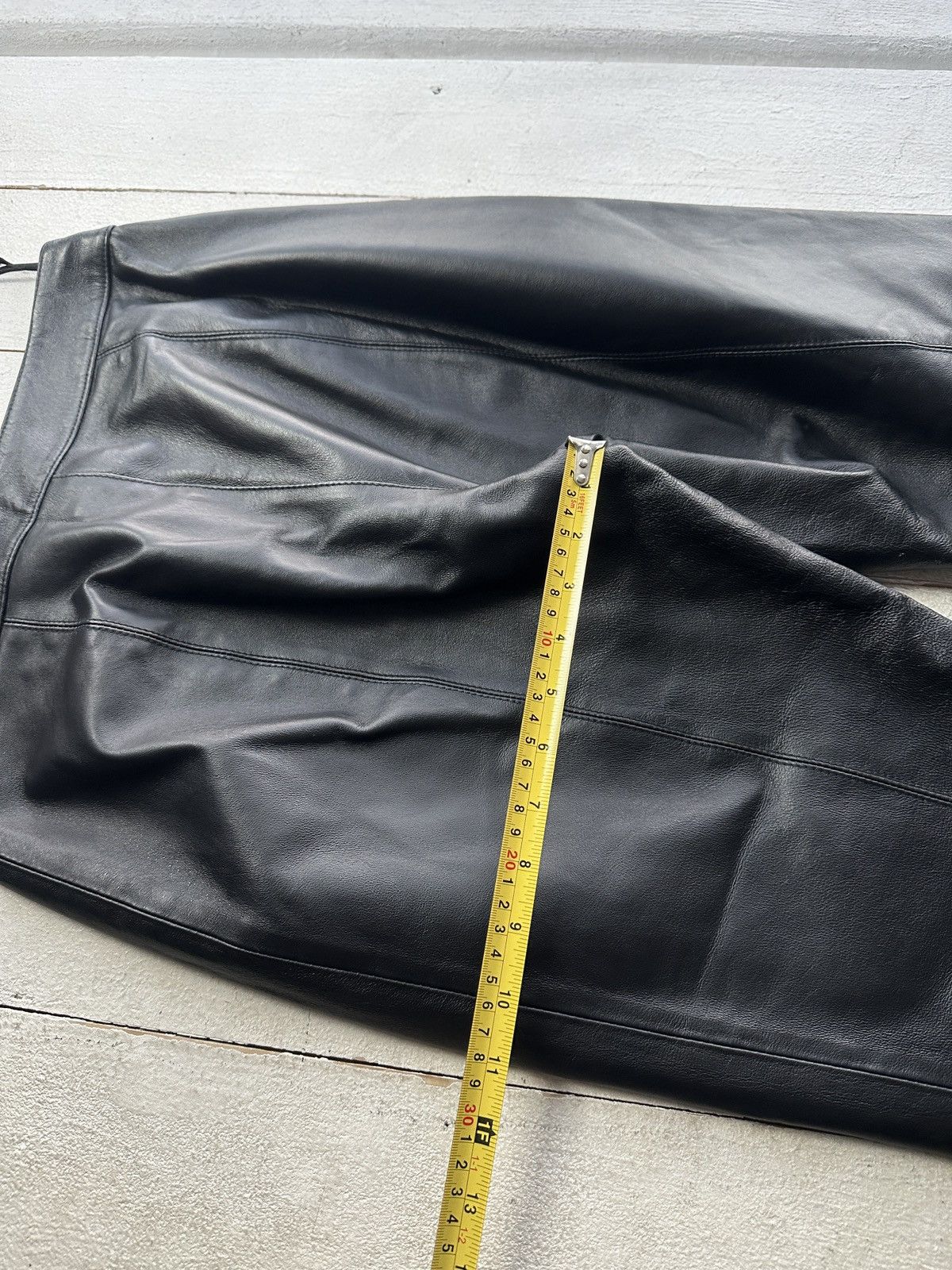 Leather 🚨Vintage leather pants motorcycles Black LUXURY Y2K Size 27" / US 4 / IT 40 - 17 Thumbnail