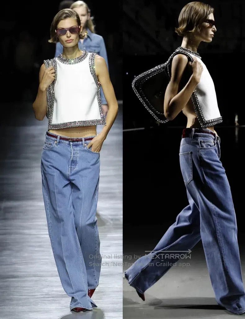 Gucci Gucci Washed blue slit jeans for the old catwalk Size 25" / US 0 / IT 36 - 9 Thumbnail