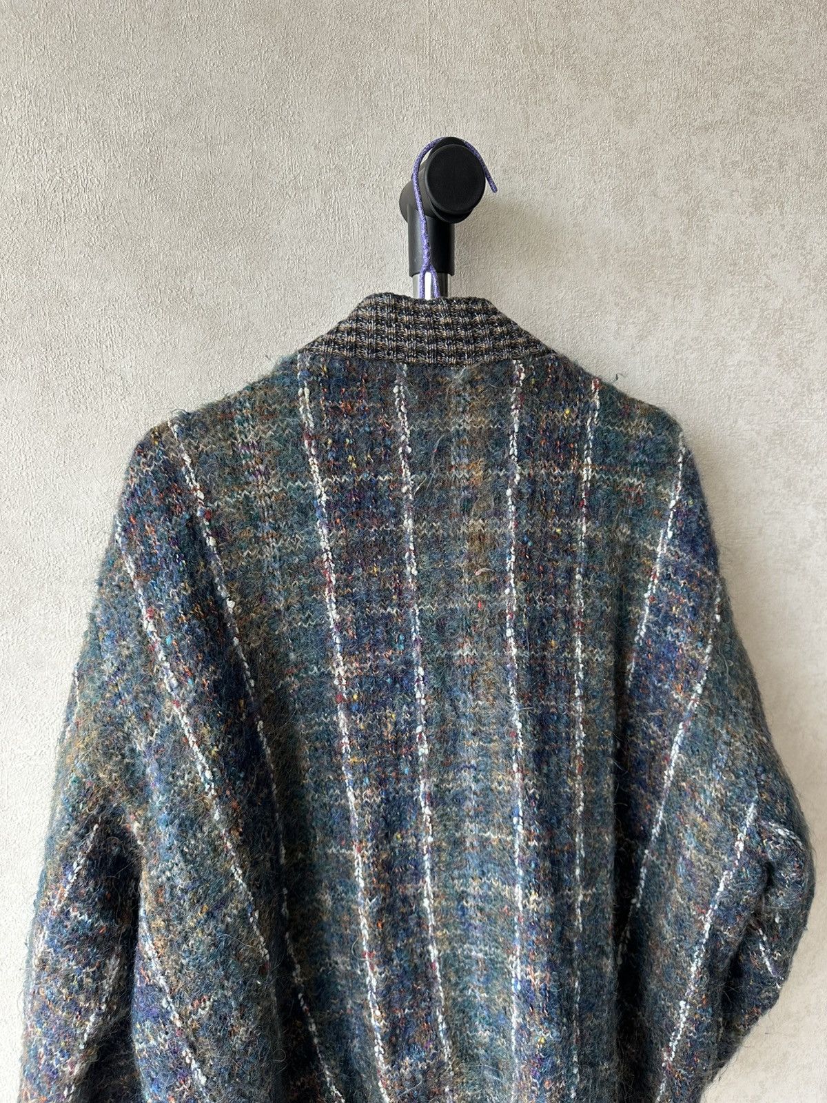 Coogi Vintage 90s Wool Ribbed Edge Knit Mohair Bomber Jacket Size US L / EU 52-54 / 3 - 12 Thumbnail
