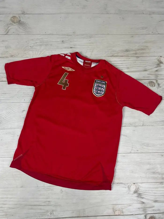 Umbro Umbro England 2006 2008 Gerrard#4 Away Shirt Soccer Jersey Size US M / EU 48-50 / 2 - 2 Thumbnail