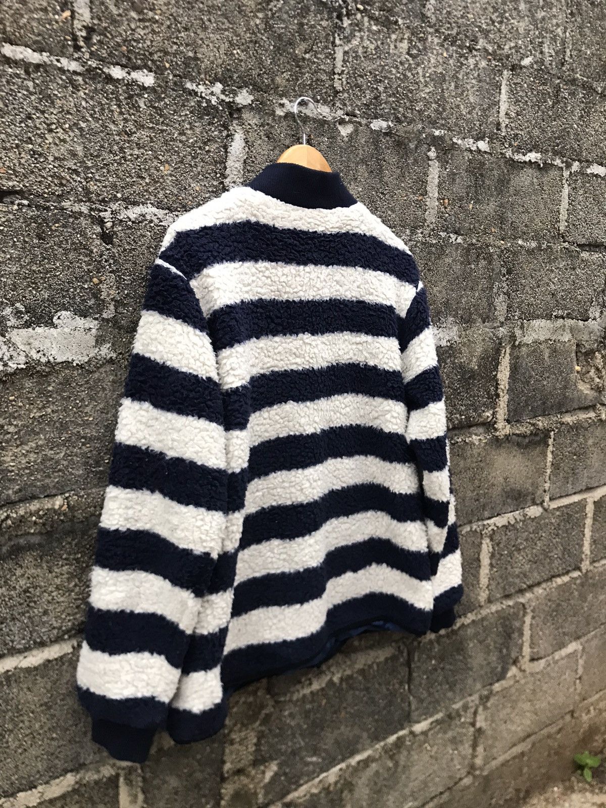 Japanese Brand Seven Three Rider Striped Fleece Button Up Jacke Size US L / EU 52-54 / 3 - 11 Thumbnail