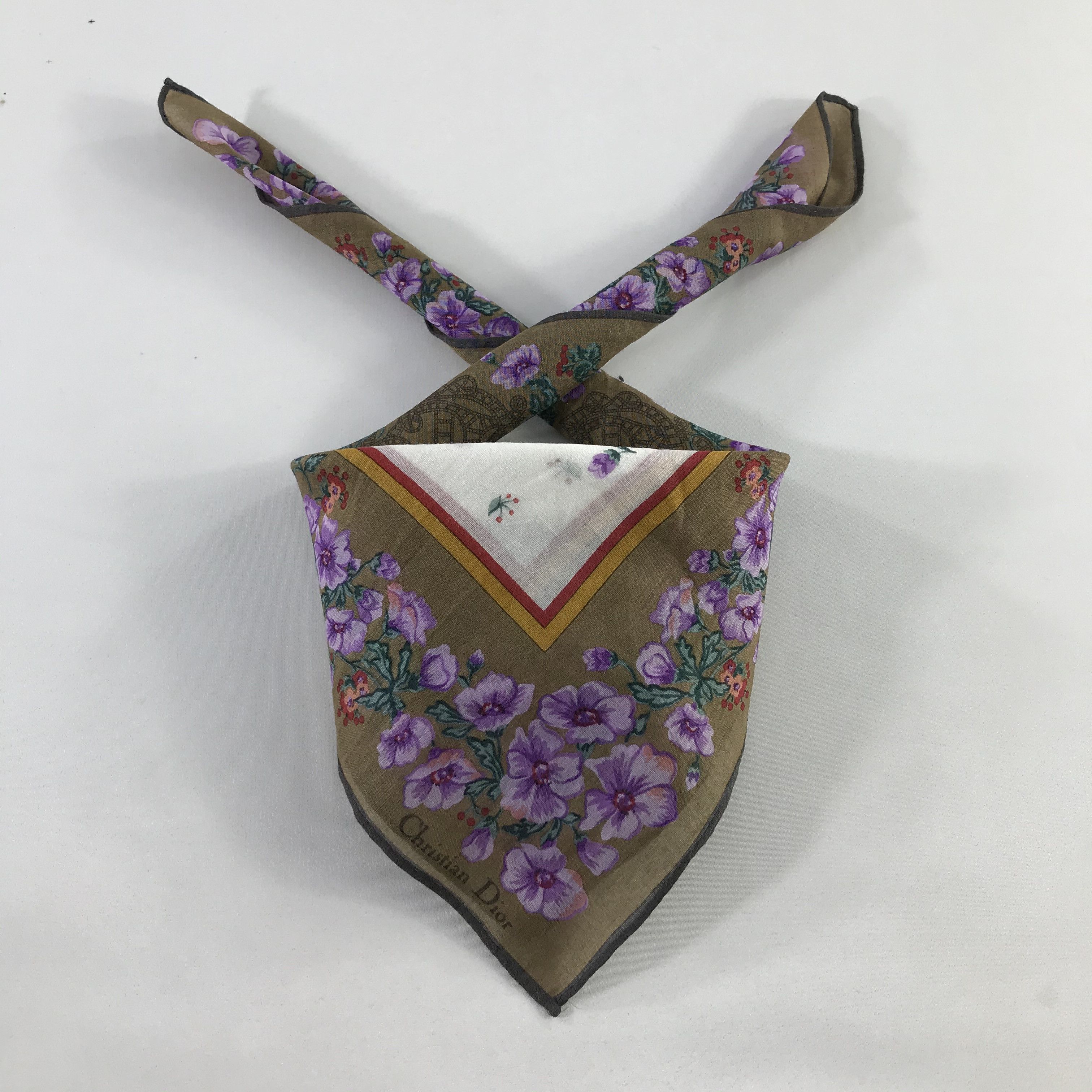 Christian Dior Monsieur × Vintage Christian Dior Bandana / Handkerchief / Neckerchief - S449 Size ONE SIZE - 3 Thumbnail