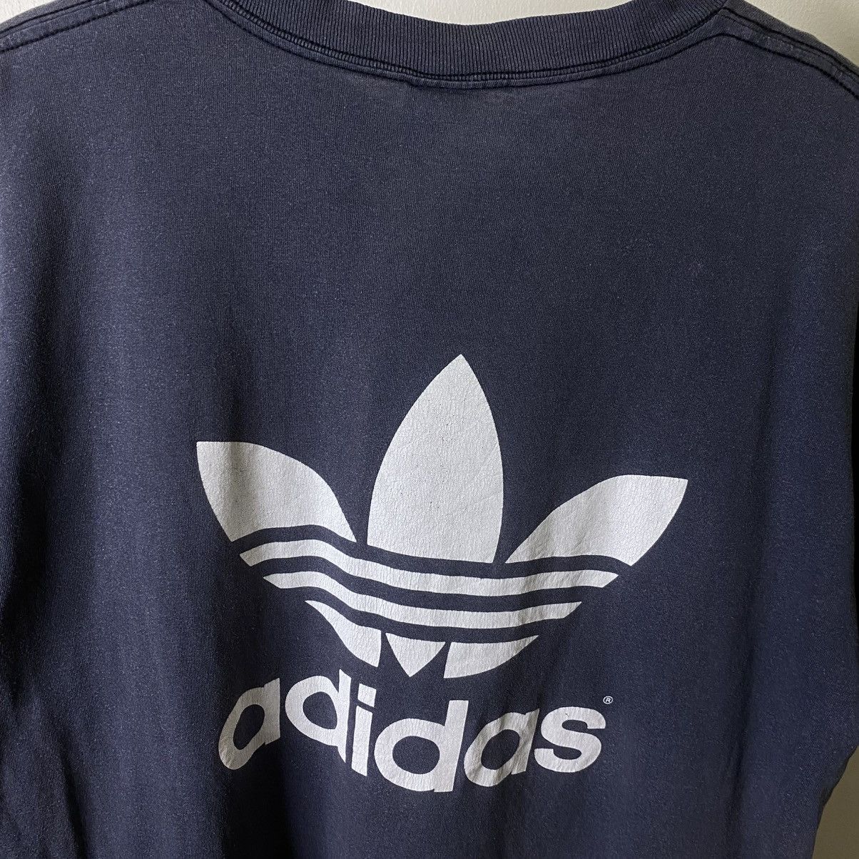 Adidas Vintage 90s Adidas Double Sided Graphic Sunfaded Tee Size US XL / EU 56 / 4 - 9 Thumbnail