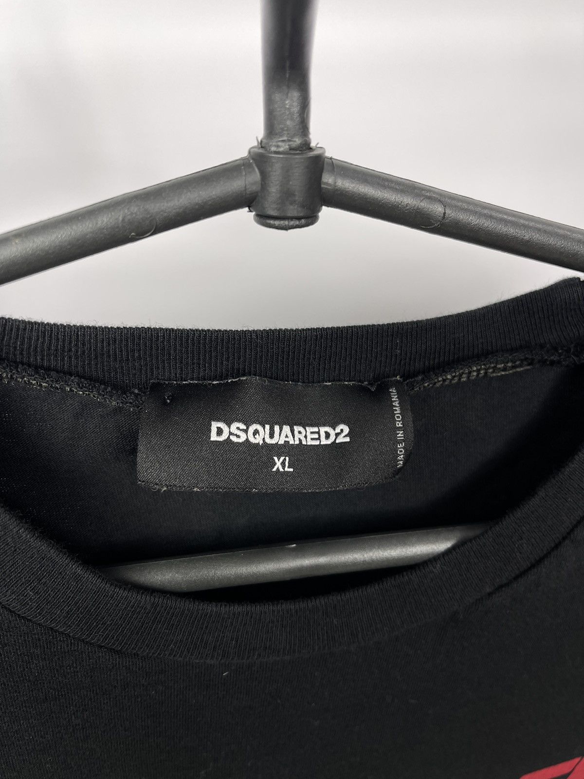 Dsquared2 Dsquared2 T-Shirt Size XL Black Central Logo Made in Romani Size US XL / EU 56 / 4 - 4 Thumbnail