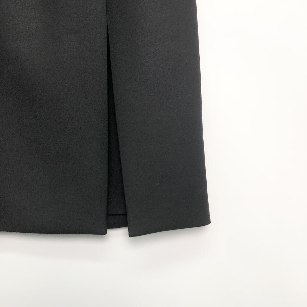 Dior Dior Wool Texture Long Split Hem Black Dress K26WX Size XS / US 0-2 / IT 36-38 - 4 Thumbnail