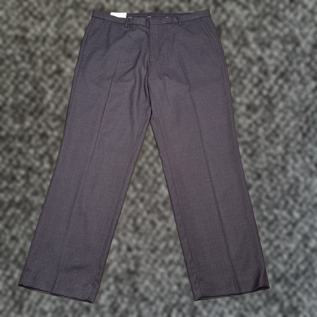 Calvin Klein Calvin Klein Dress Pants Mens 36x30 Gray Straight Fit Flat Front Zip Mid Rise New Size US 36 / EU 52 - 1 Thumbnail