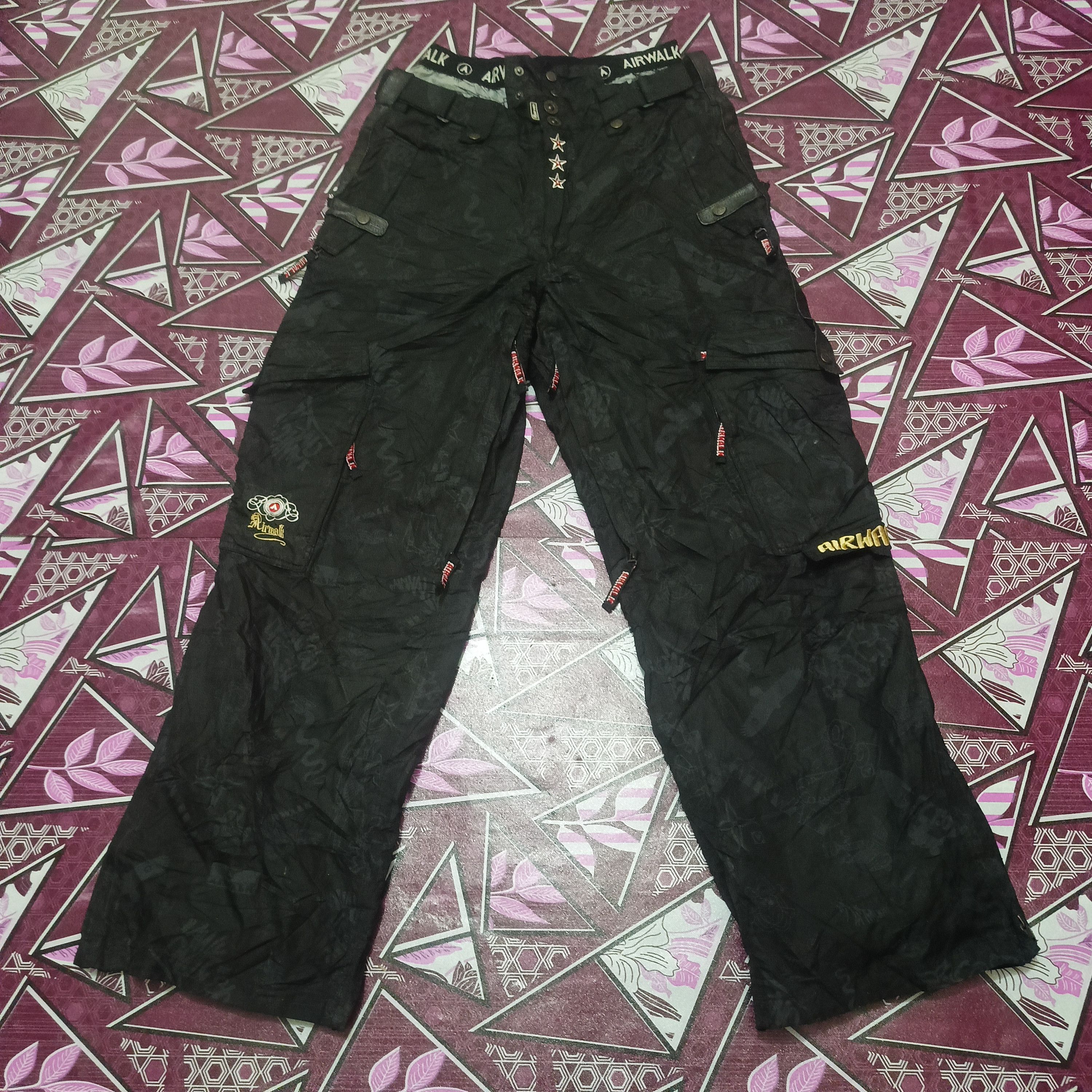 Airwalk Airwalk Multipocket Nylon Baggy Double Layer Ski Pants Size US 31 - 1 Thumbnail