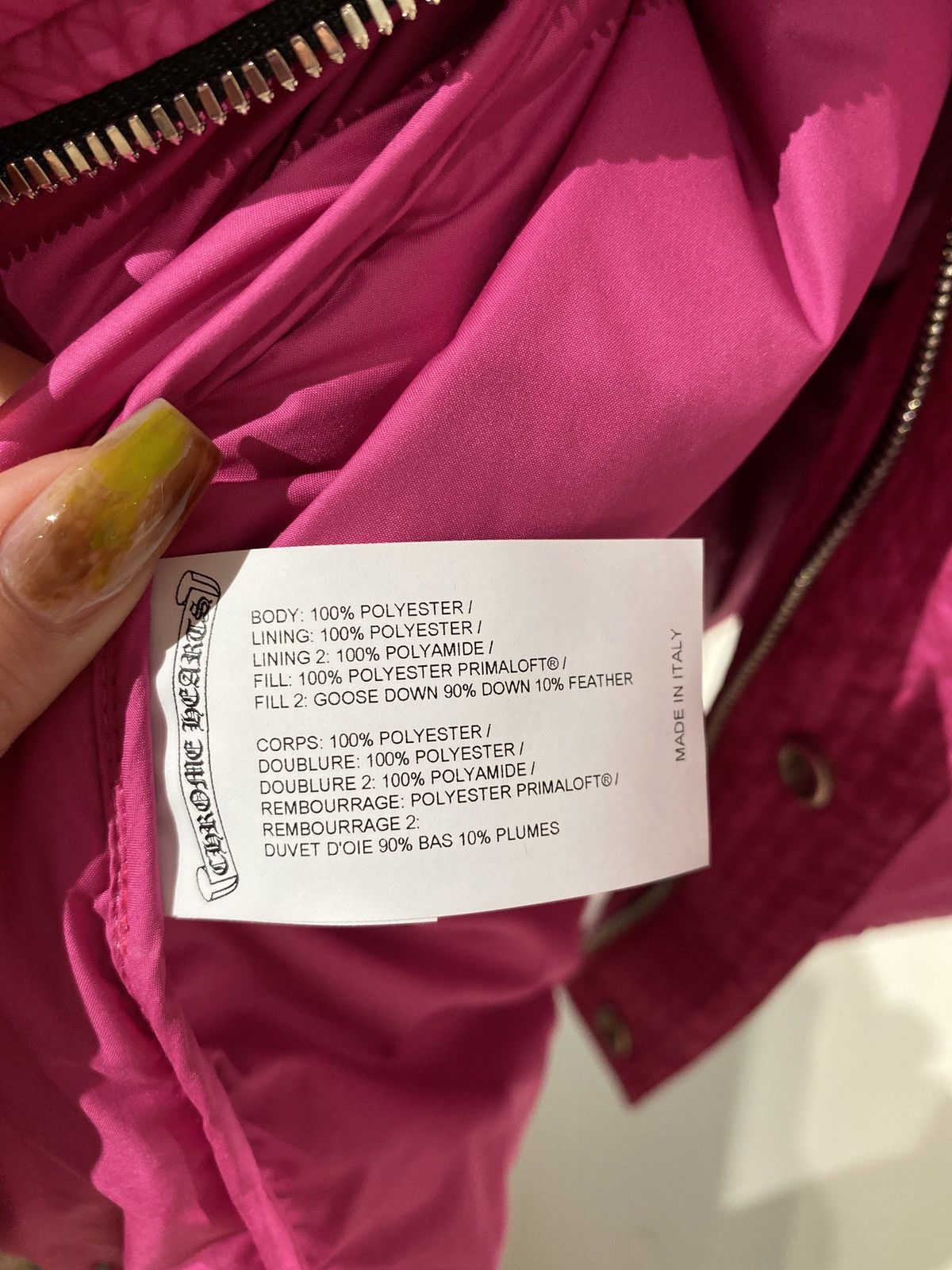 Chrome Hearts Chrome Hearts Monogram Cross Pattern Pink Puffer Jacket Size US L / EU 52-54 / 3 - 7 Thumbnail