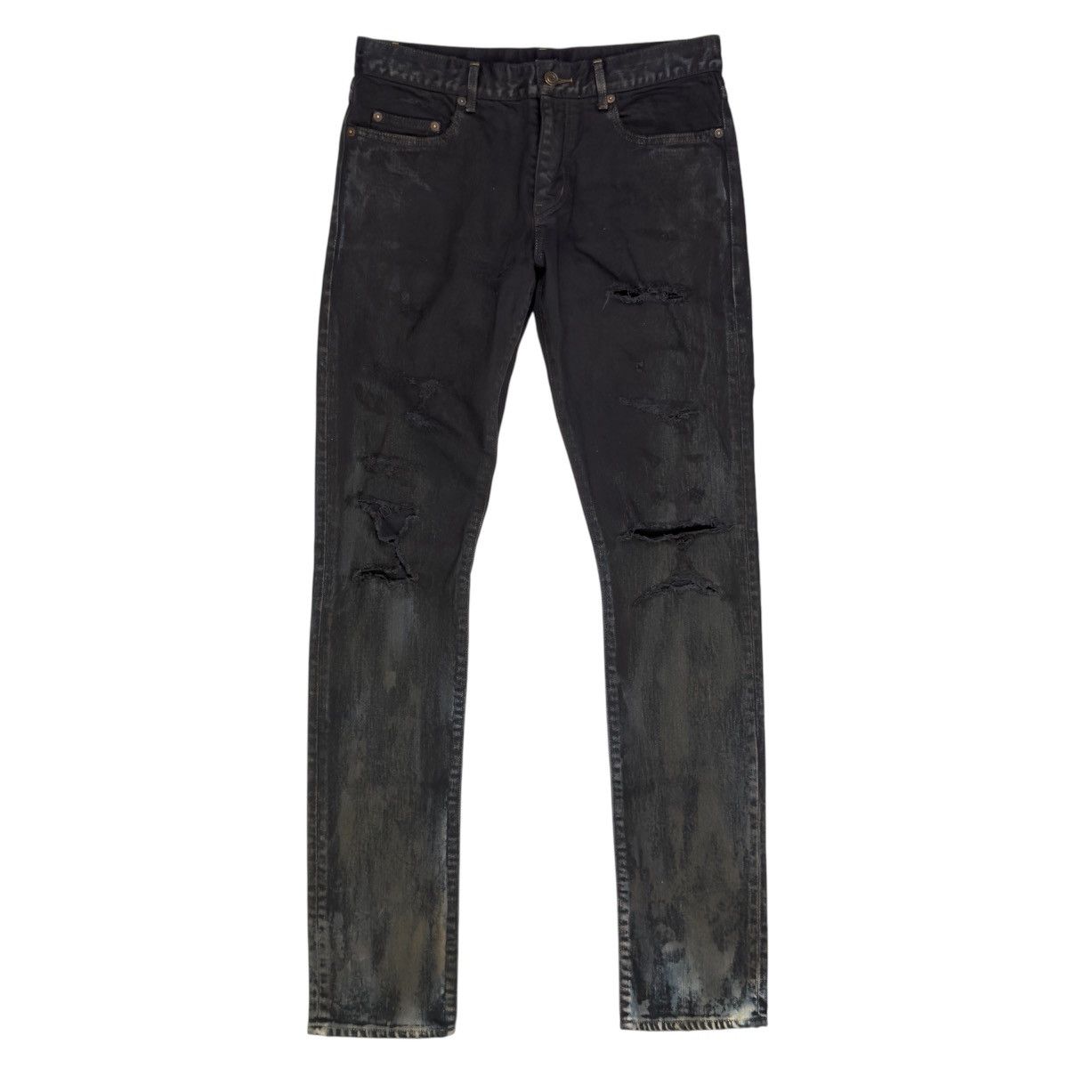 Saint Laurent Paris SAINT LAURENT PARIS FW14 OIL CRASH D02 DENIM Size US 31 - 2 Thumbnail