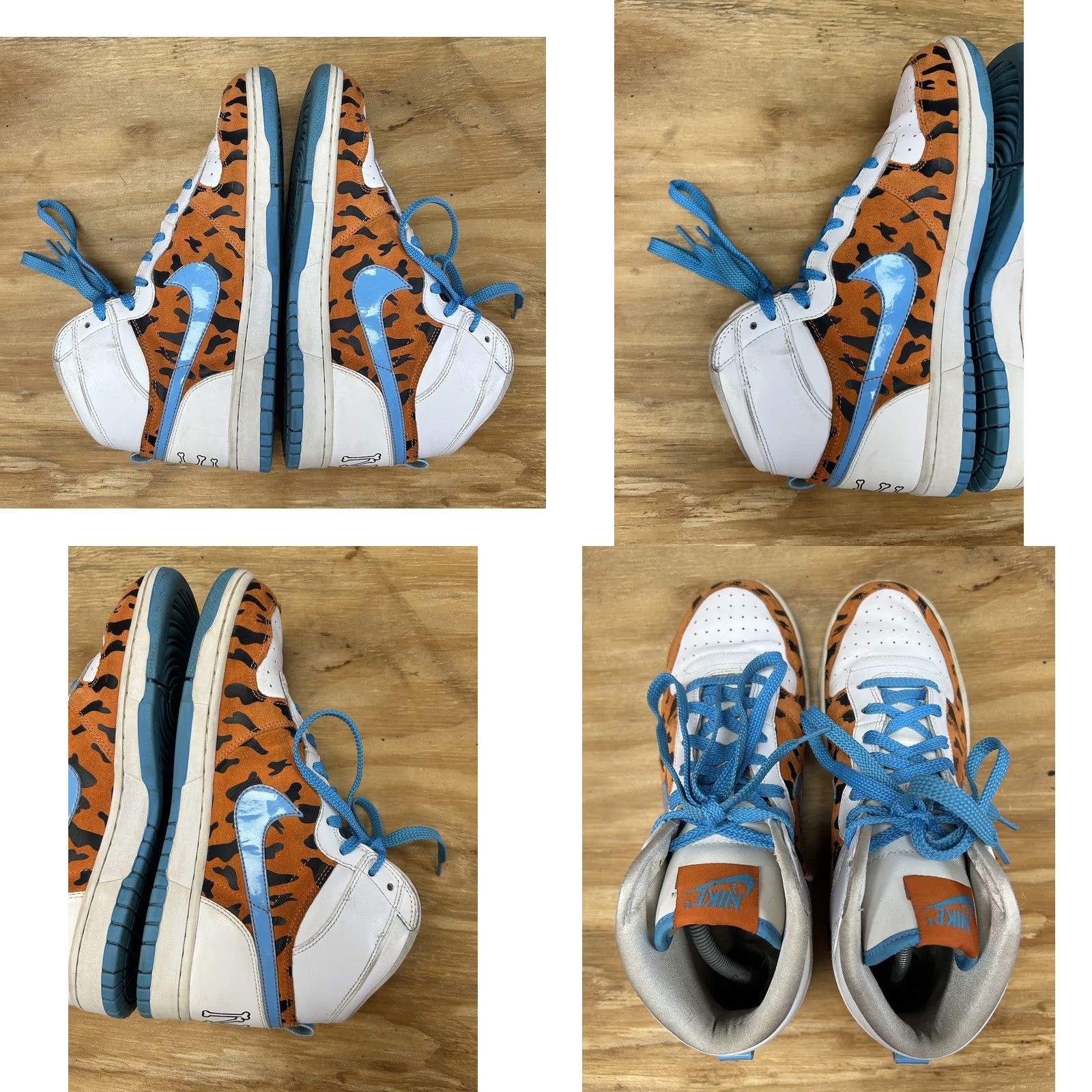 Nike VINTAGE Nike Big Nike High QK Fred Flintstone Sneakers Men 9.5 White 2009 Size US 9 / EU 42 - 8 Thumbnail