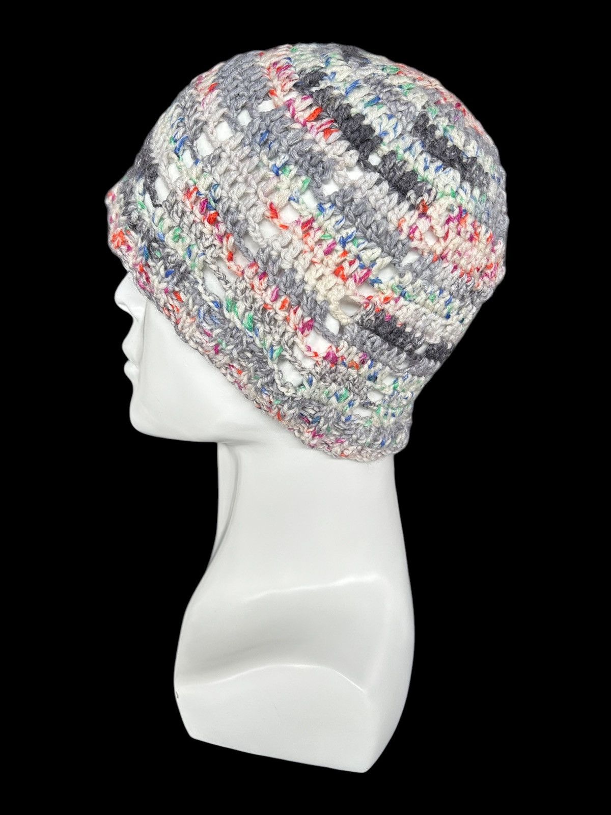 Japanese Brand × Kapital × Vintage Crochet Knitted Distressed Design Beanie Hats Handmade☠️☠️ Size ONE SIZE - 1 Thumbnail