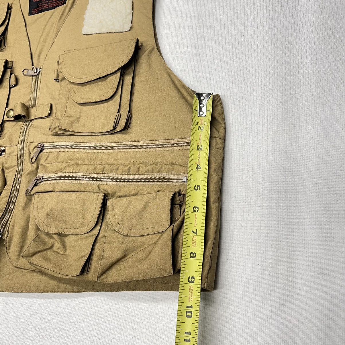 Vintage VTG American Fisherman Vest Khaki Fishing Pocket Hunting Zip Size US S / EU 44-46 / 1 - 17 Thumbnail