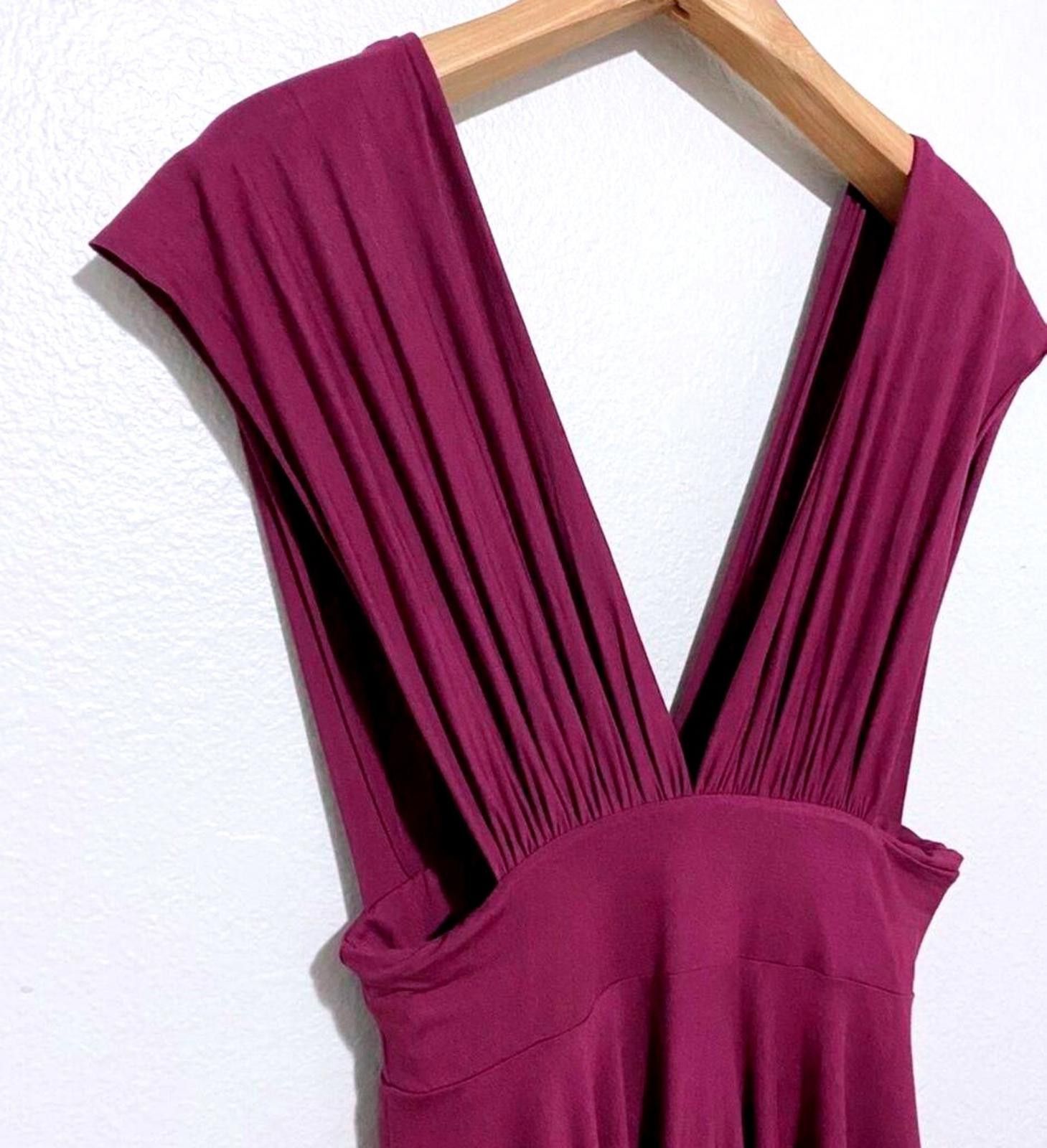 Designer WHBM Burgunday ``````````` Convertible Dress V-Neck Size 14 Size XL / US 12-14 / IT 48-50 - 6 Thumbnail