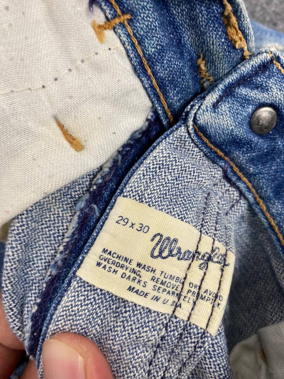 Wrangler Vintage wrangler bootcut flare distressed denim Size US 28 / EU 44 - 12 Thumbnail