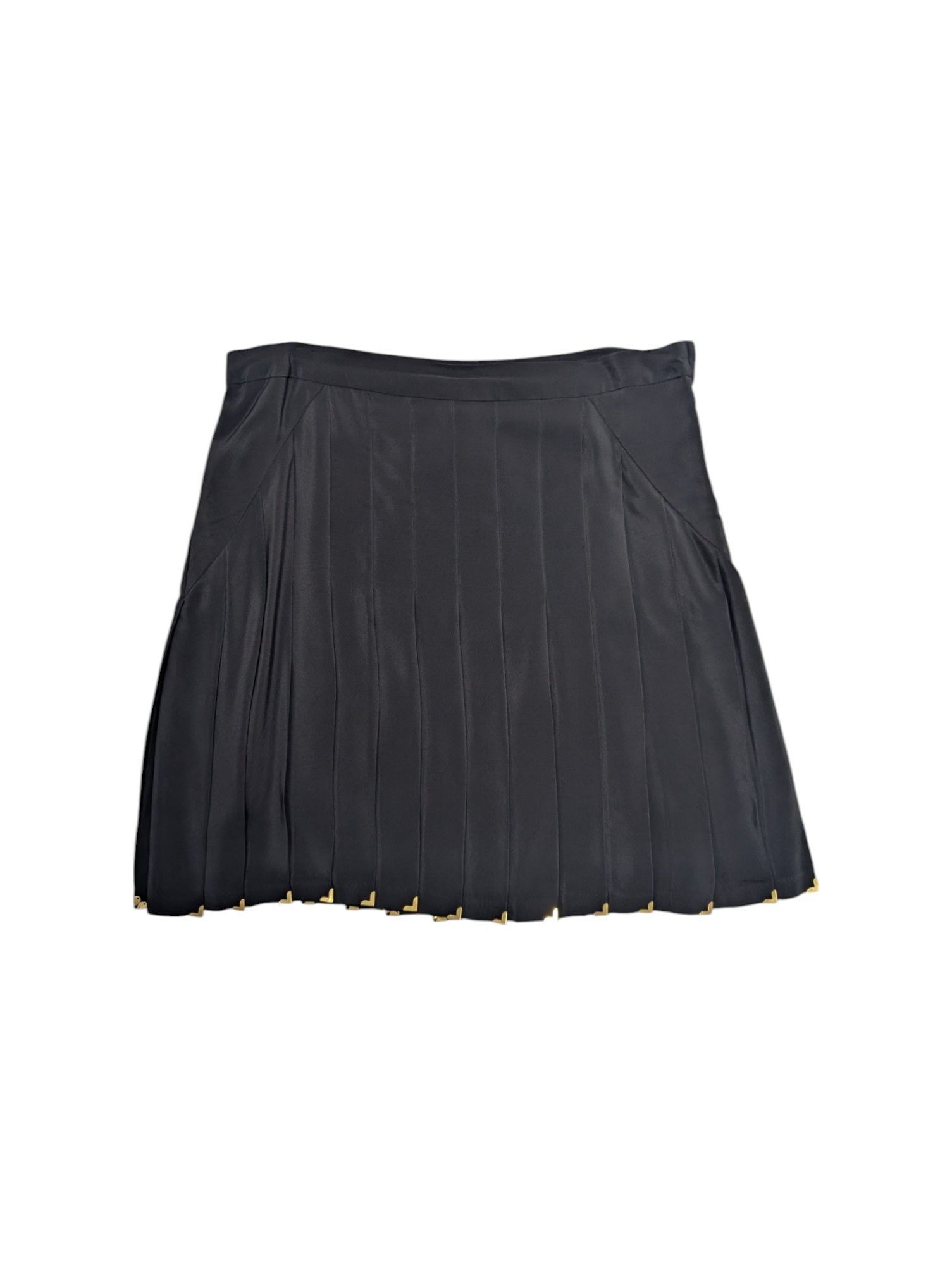 Versace Black Pleated Mini Skirt Size 28" / US 6 / IT 42 - 1 Thumbnail
