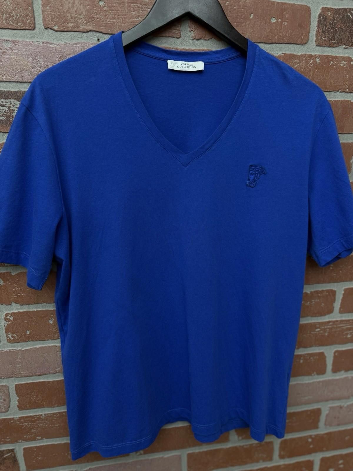 Versace Versace Blue T-Shirt Men’s Size Large | Logo Tee |V Neck Size US L / EU 52-54 / 3 - 4 Thumbnail
