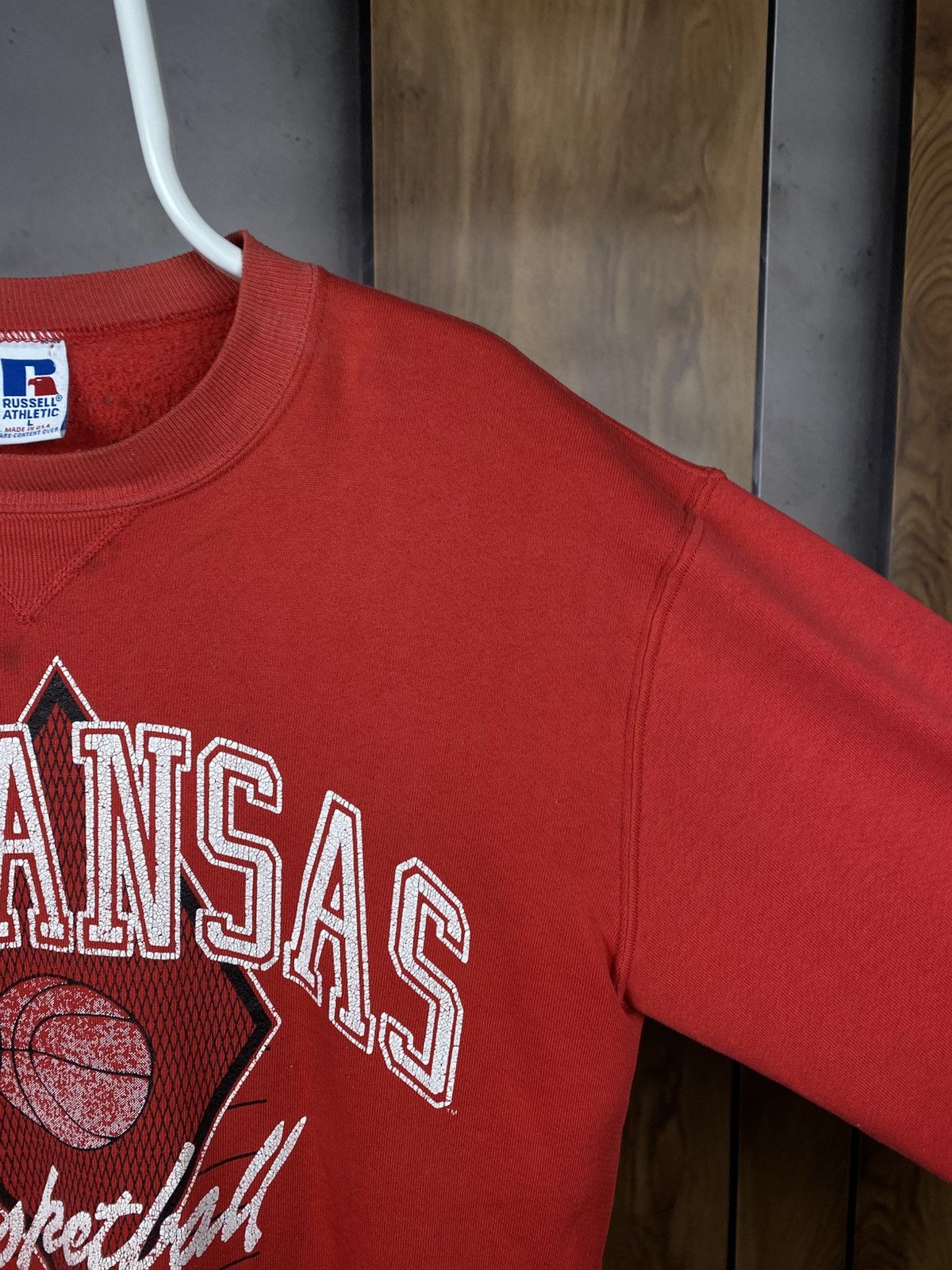 Russell Athletic 🏀Vintage 90s Sweatshirt Basketball Arkansas Russel Athletic🏀 Size US L / EU 52-54 / 3 - 6 Thumbnail