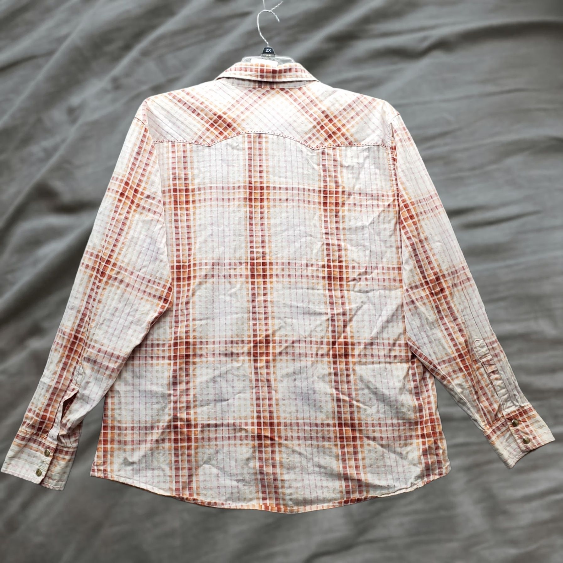 Vintage Twenty X Shirt Mens 2XL Multi Plaid Check Western Pockets Collared Button Down Shirt Size US XXL / EU 58 / 5 - 1 Thumbnail