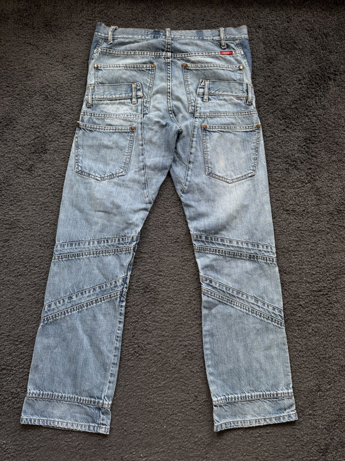 Japanese Brand × Vintage Double waist vintage denim pants Size US 30 / EU 46 - 1 Thumbnail