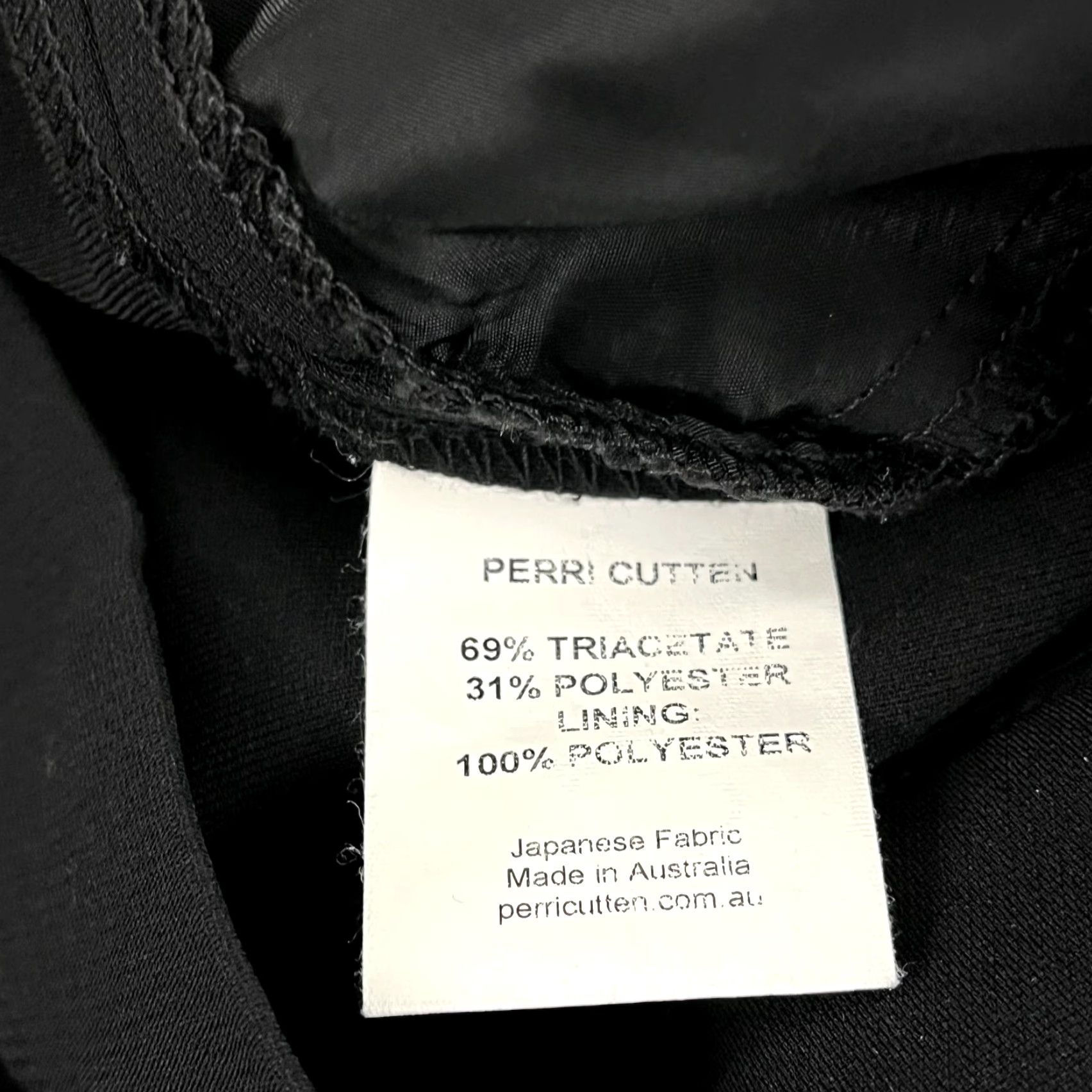 Vintage PERRI CUTTEN Pants Womens Size 14 Black Wide-Leg Career Trousers Tie Waist Pleat Size 36" / US 14 / IT 50 - 3 Thumbnail