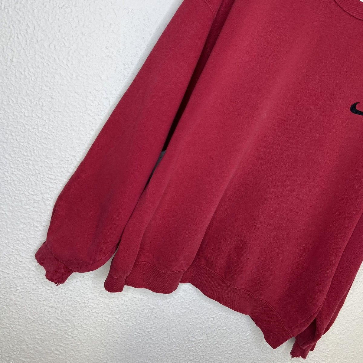 Nike Vintage Nike Sweatshirt Crewneck Swoosh Red Logo 90s Size US L / EU 52-54 / 3 - 3 Thumbnail