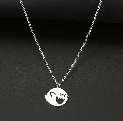 Jewelry Anime Monster Pendants Chain Choker Charm Necklace in Silver, Men's
