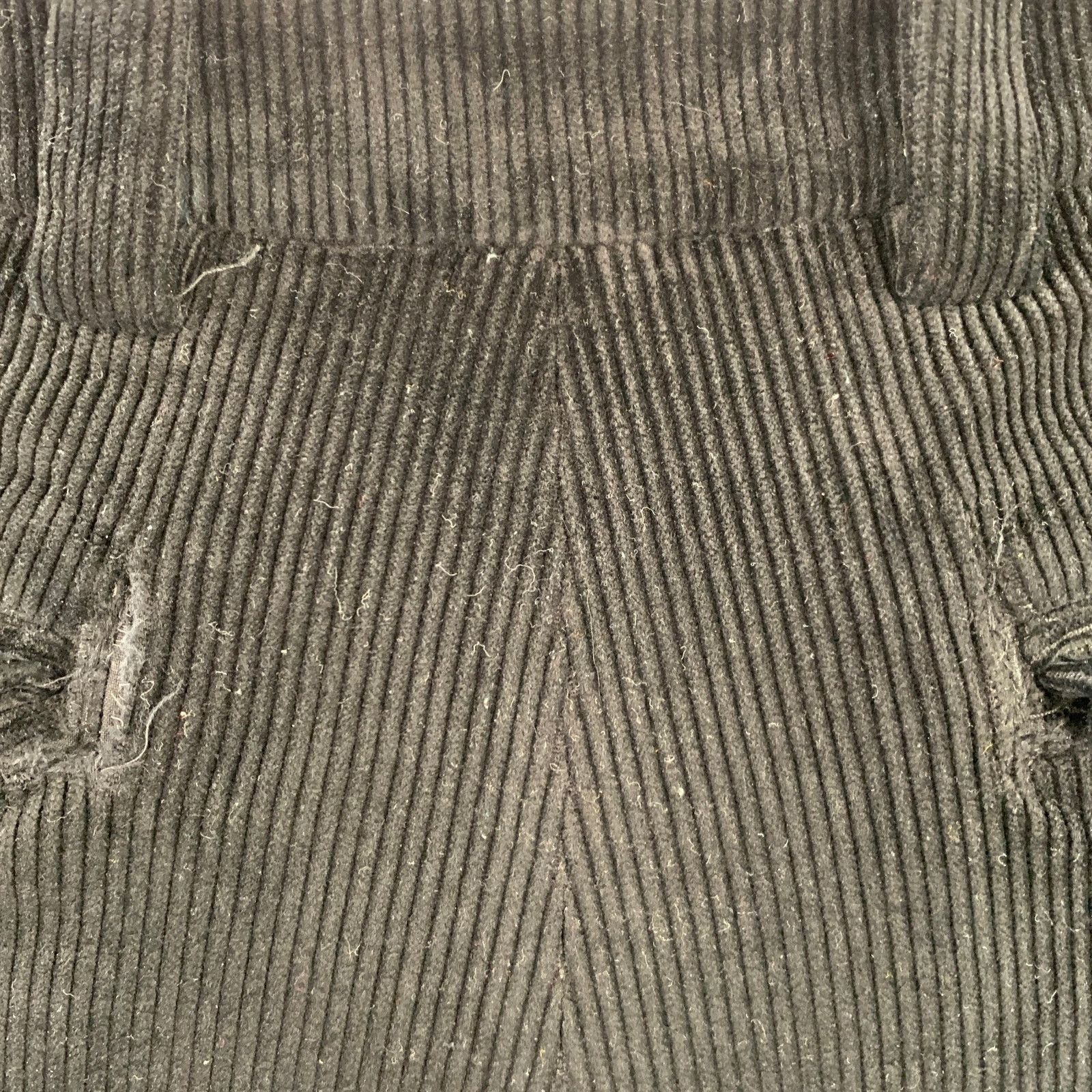 Low Brand LOW BRAND Black Corduroy Cotton Blend Pleated Casual Pants Size US 36 / EU 52 - 4 Thumbnail