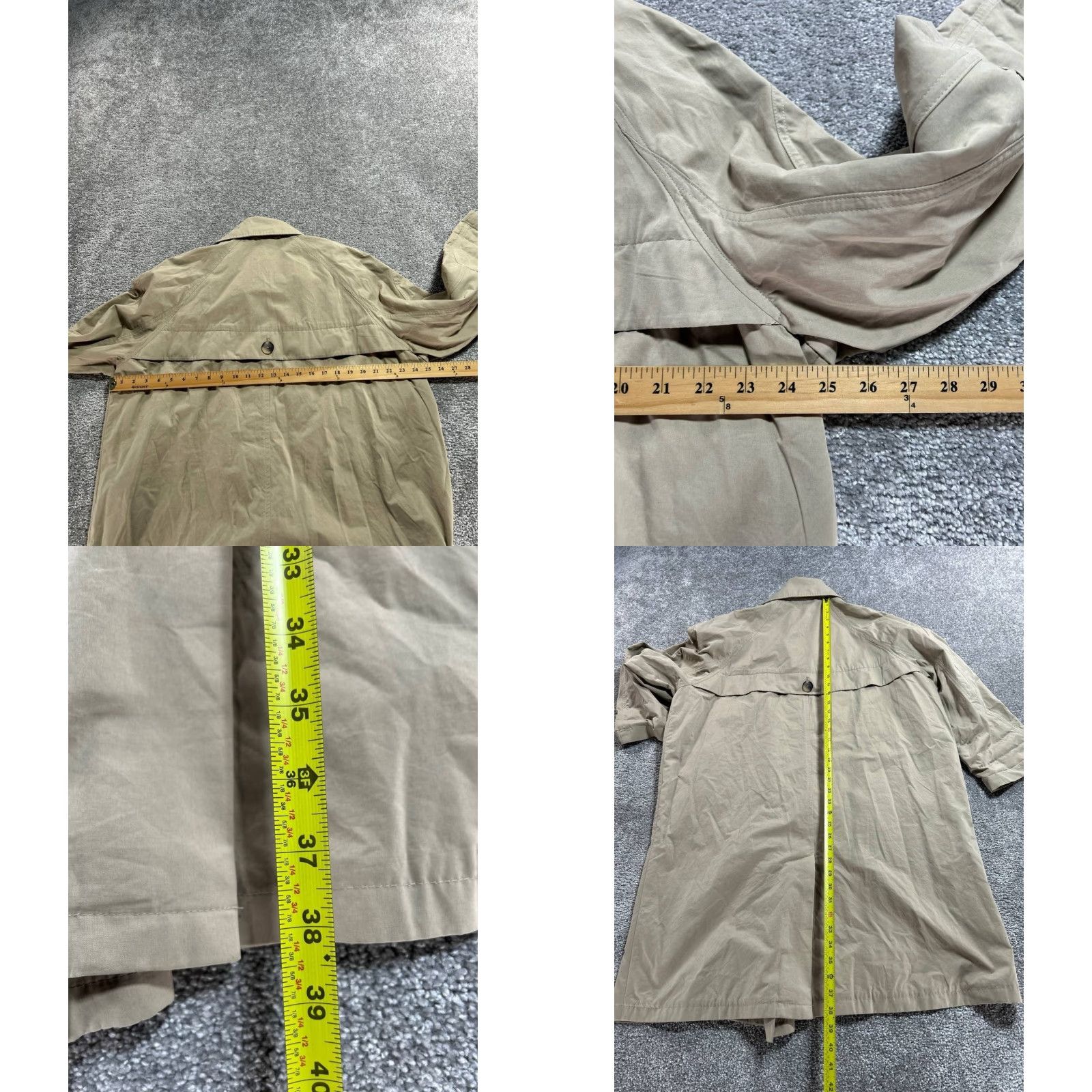 Zara Zara Trench Coat Womens XS Beige Lined Double Breated Raglan Sleeve Waterproof Coat Size XS / US 0-2 / IT 36-38 - 8 Thumbnail