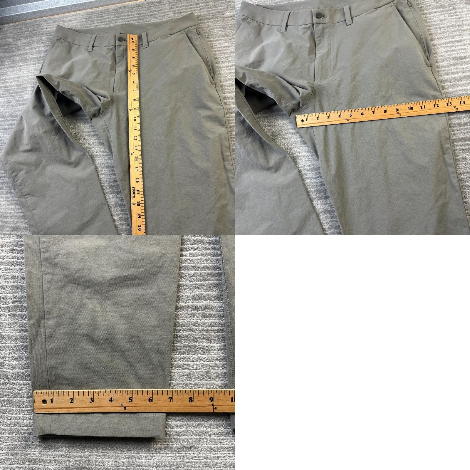 Lululemon Lululemon Pants Mens 34x31 Gray Slim Chino Straight Leg 5-Pocket Flat Front Stretch Polyester Cotton Workwear Casual Travel Business Size US 34 / EU 50 - 8 Thumbnail