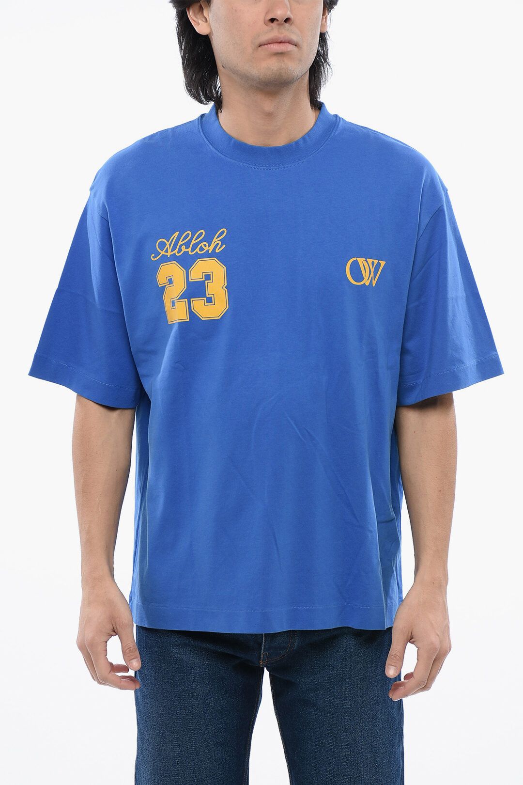 Off-White og1mm1025 Skate Fit 23 Printed T-Shirt in Blue Size US XS / EU 42 / 0 - 1 Thumbnail