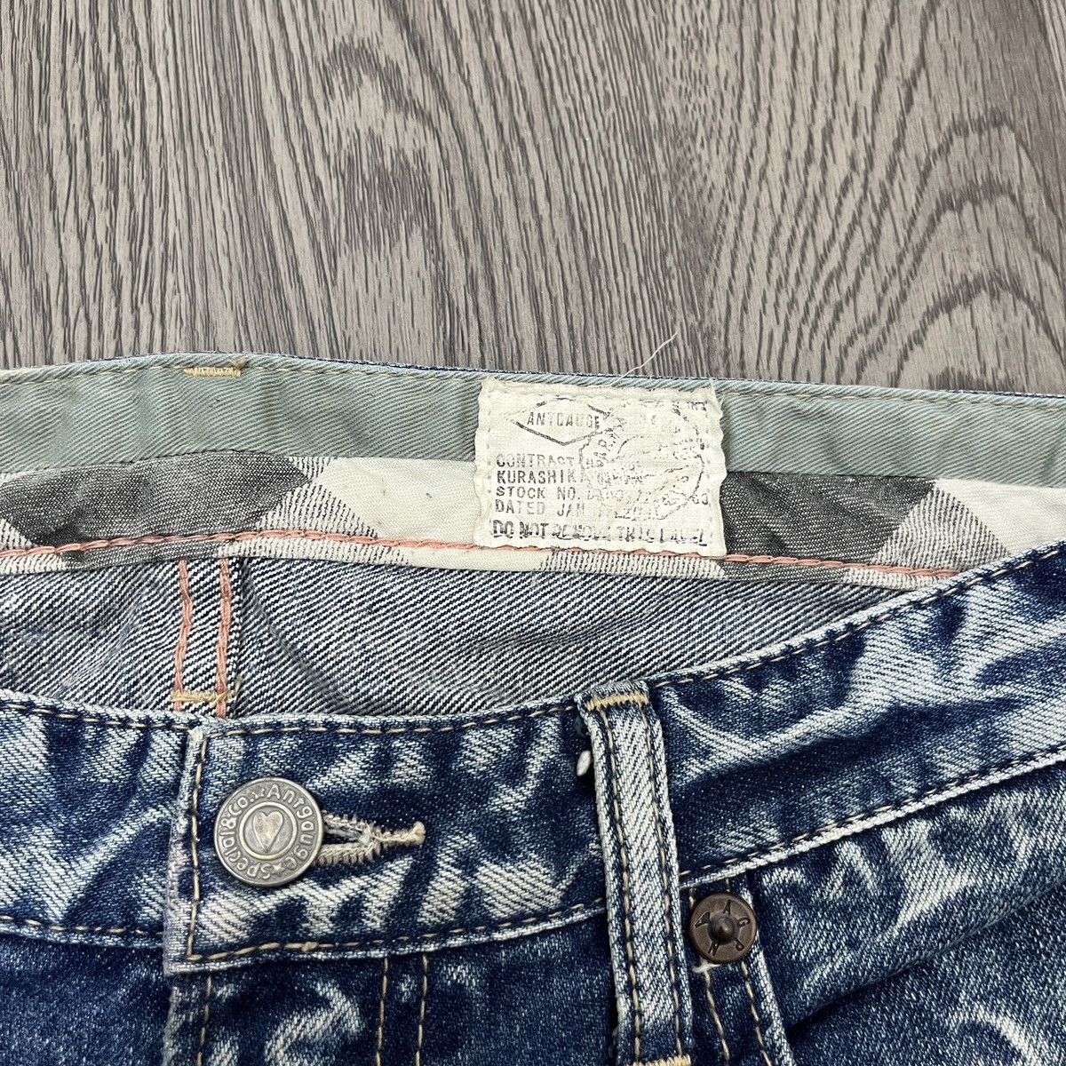 If Six Was Nine Antgauge Platinum - Acid Wash Distressed Denim Lgb Style Size US 28 / EU 44 - 18 Thumbnail