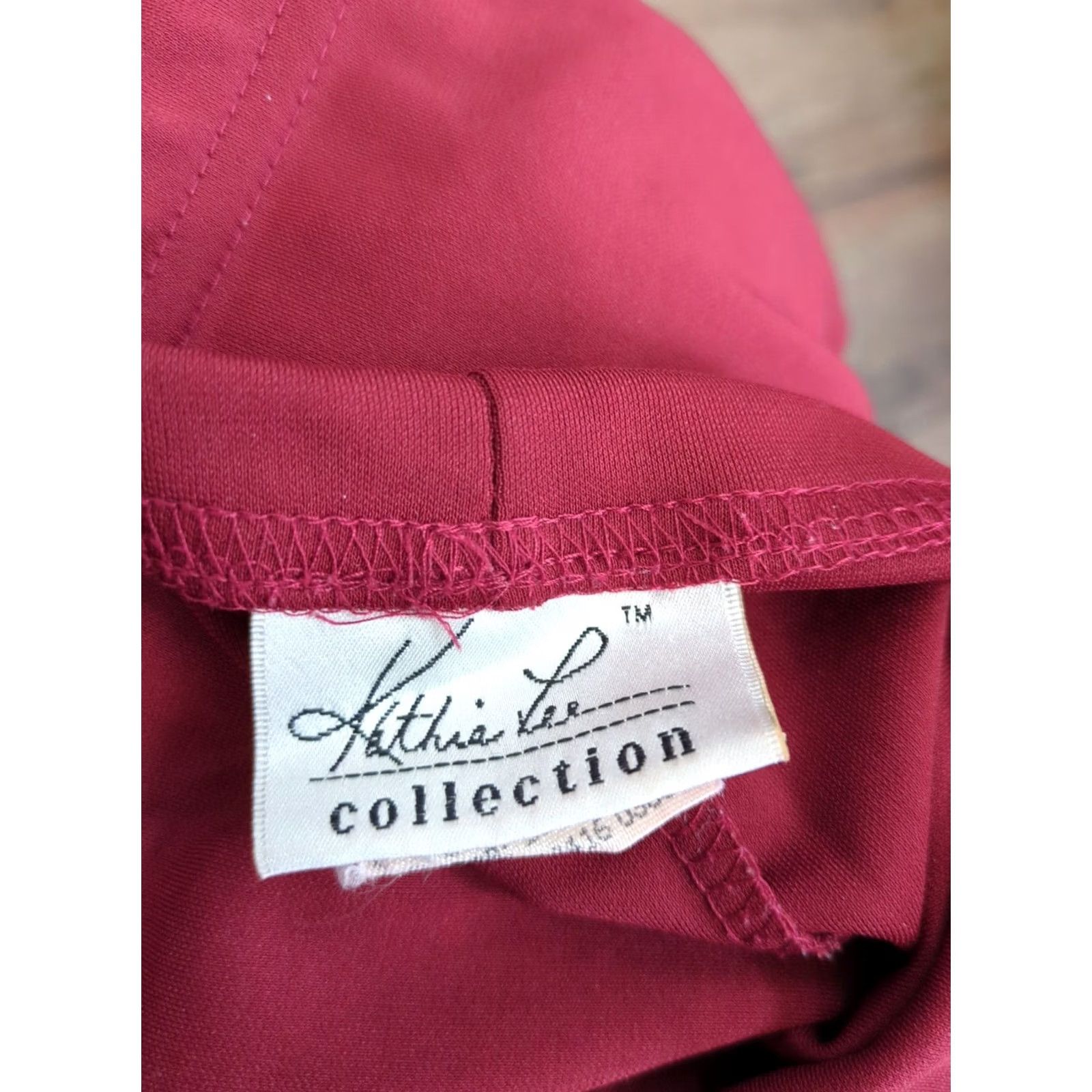 Lee VINTAGE Kathie Lee Skirt Women Long Maxi Red 90s Bohemian Whimsy Elastic Waist Large Stay Size 36" / US 14 / IT 50 - 3 Thumbnail