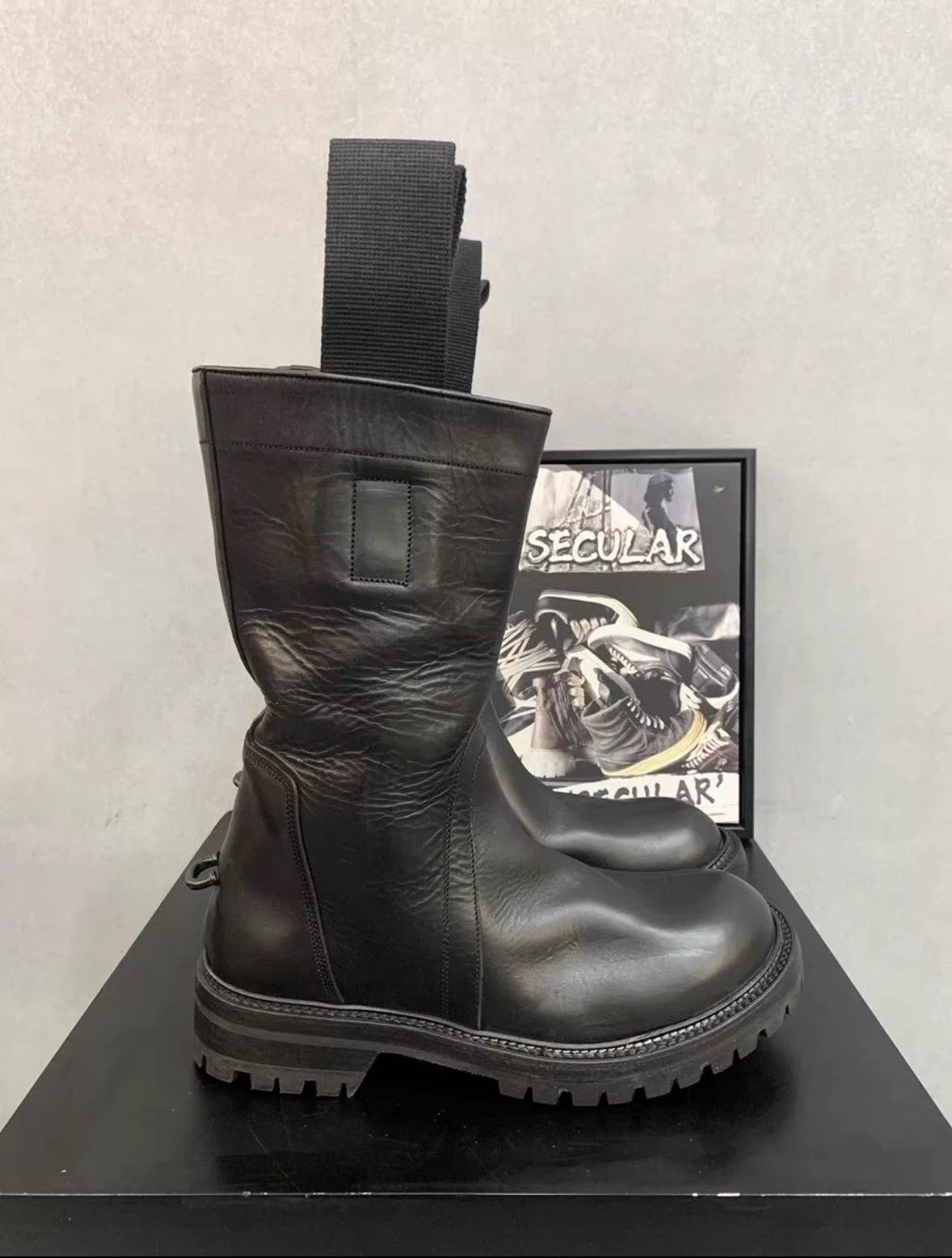 Rick Owens Rick Owens Mainline Iron Ring Platform Chelsea Boots K34 Size US 8 / EU 41 - 3 Thumbnail
