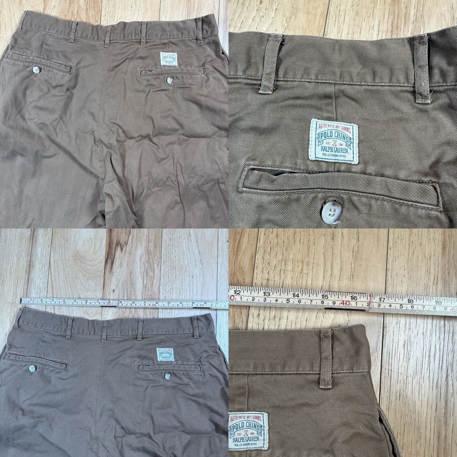 Polo Ralph Lauren VINTAGE Polo Ralph Lauren Chino Pants Mens 33x30 Beige Khaki Pleated USA 1990s Boys Womens Mens Size US XS / EU 42 / 0 - 8 Thumbnail