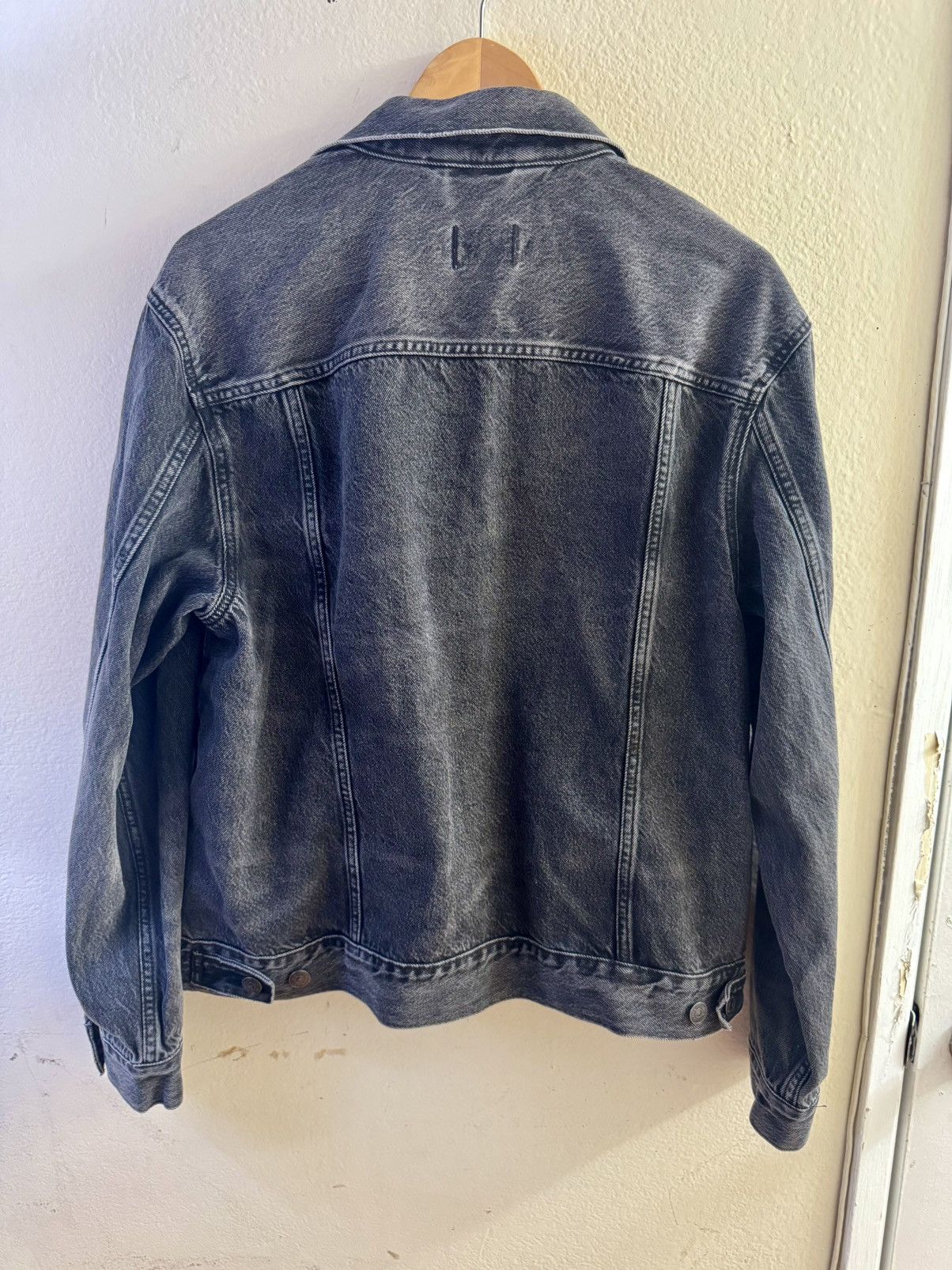 American Eagle Outfitters AE77 Premium Slim Fit Denim Trucker Jacket Size US M / EU 48-50 / 2 - 4 Thumbnail