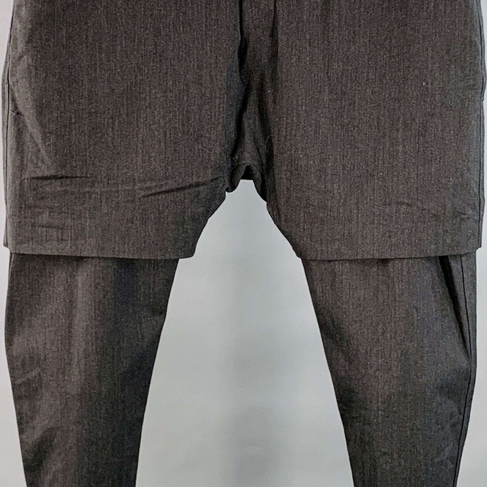 Chapter CH Charcoal Grey Wool Twill Layered Button Fly Casual Pants Size US 32 / EU 48 - 2 Thumbnail