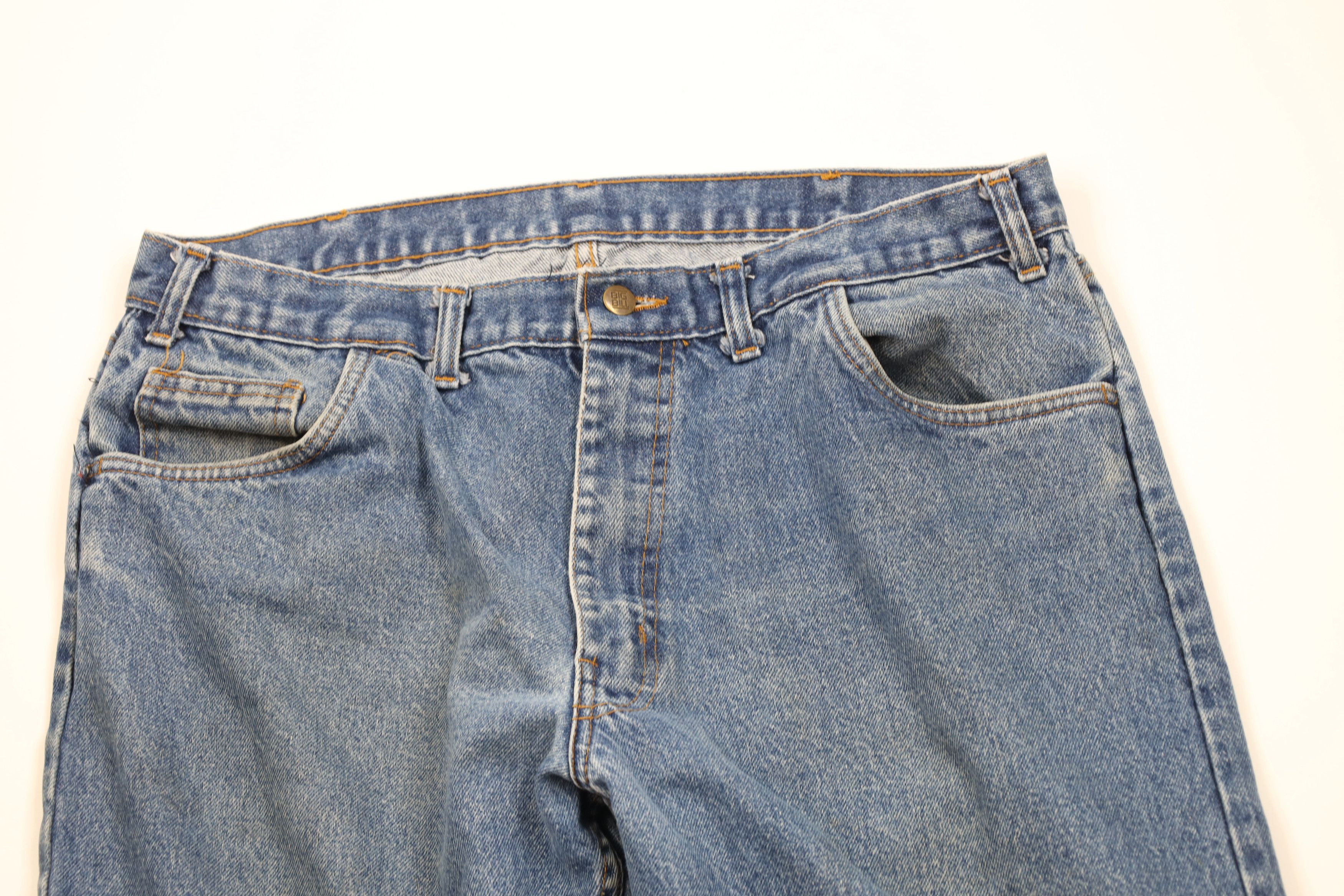 Vintage Vintage Streetwear Fire Flame Resistant Wide Leg Jeans Size US 38 / EU 54 - 2 Thumbnail