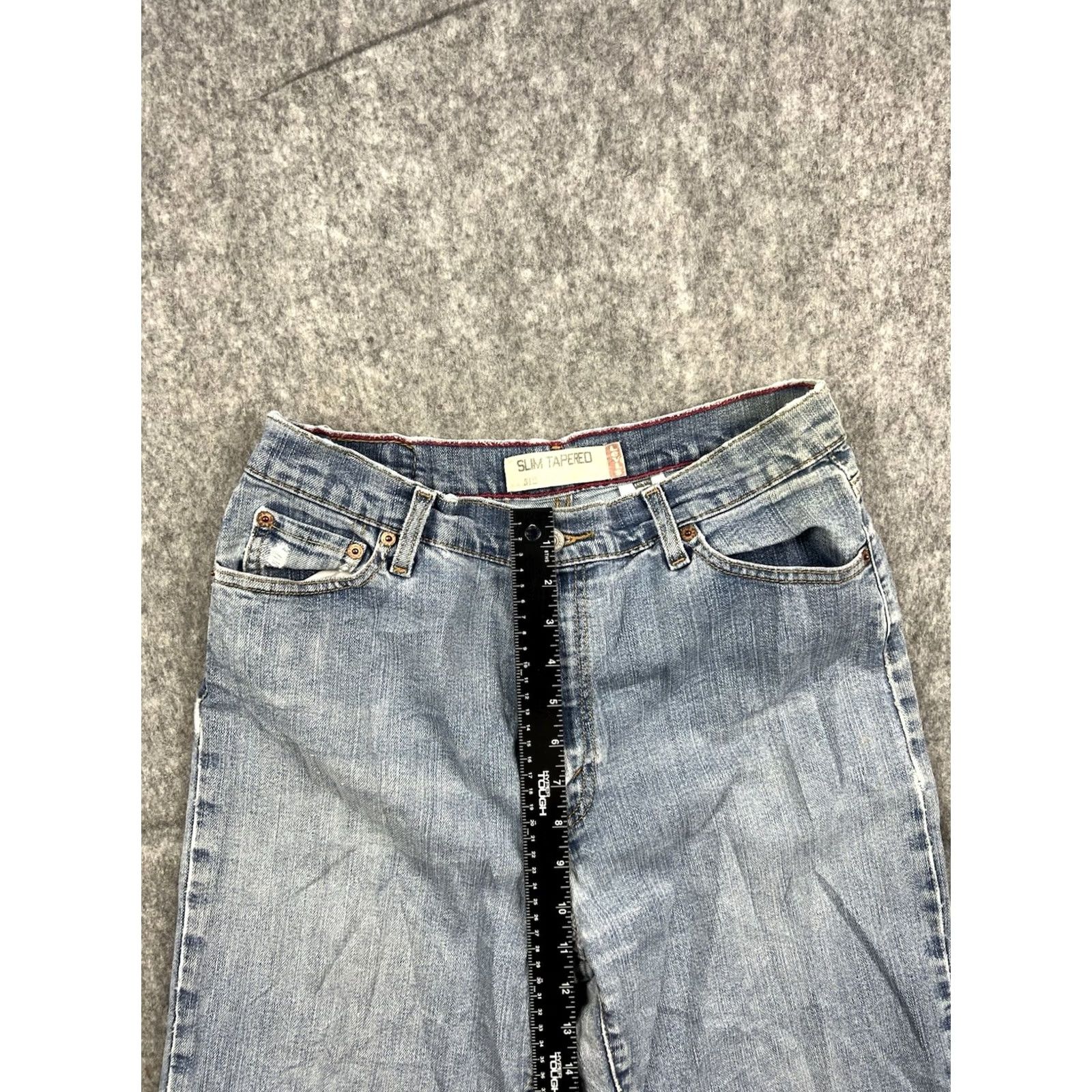 Levi's Levi's 512 Jeans Women's Slim Tapered Leg Light Wash Size 14 Medium Vintage Slim 5-Pocket Denim Blue Cotton Blend Size 36" / US 14 / IT 50 - 6 Thumbnail