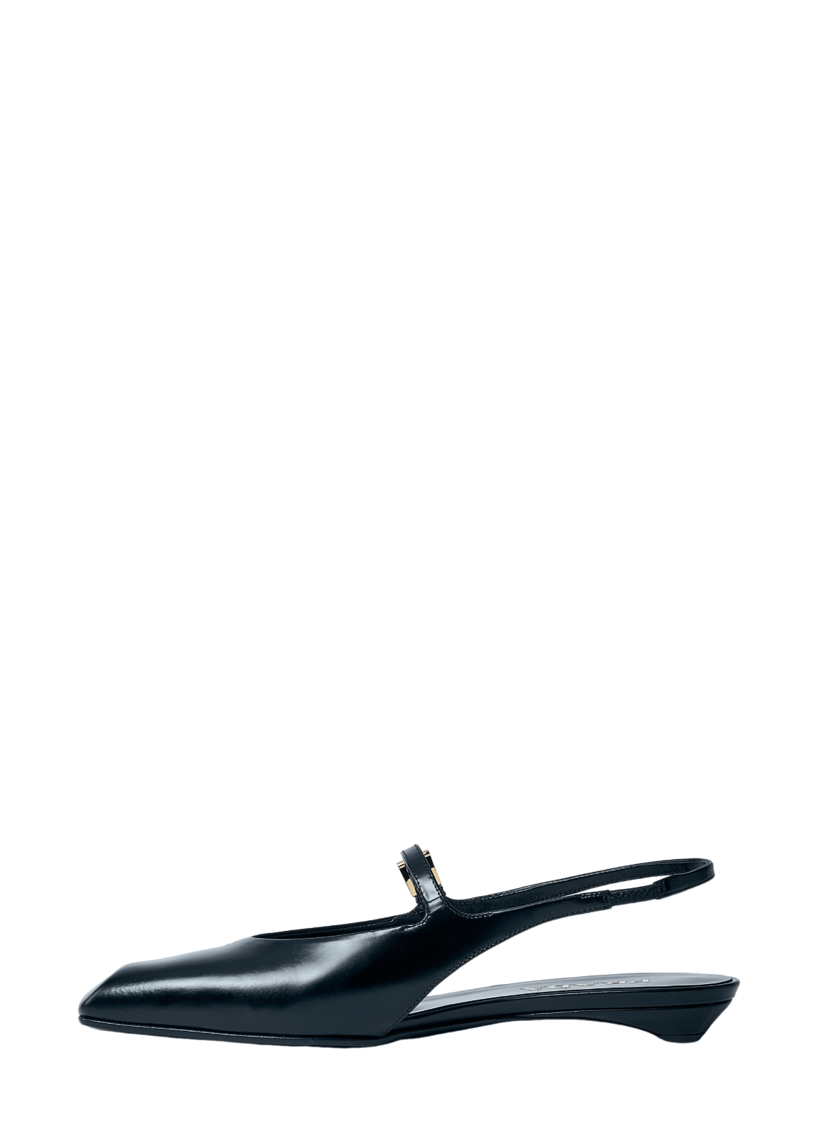 Prada PRADA New Black Brushed Leather Slingback Ballerinas Size US 10 / IT 40 - 4 Thumbnail