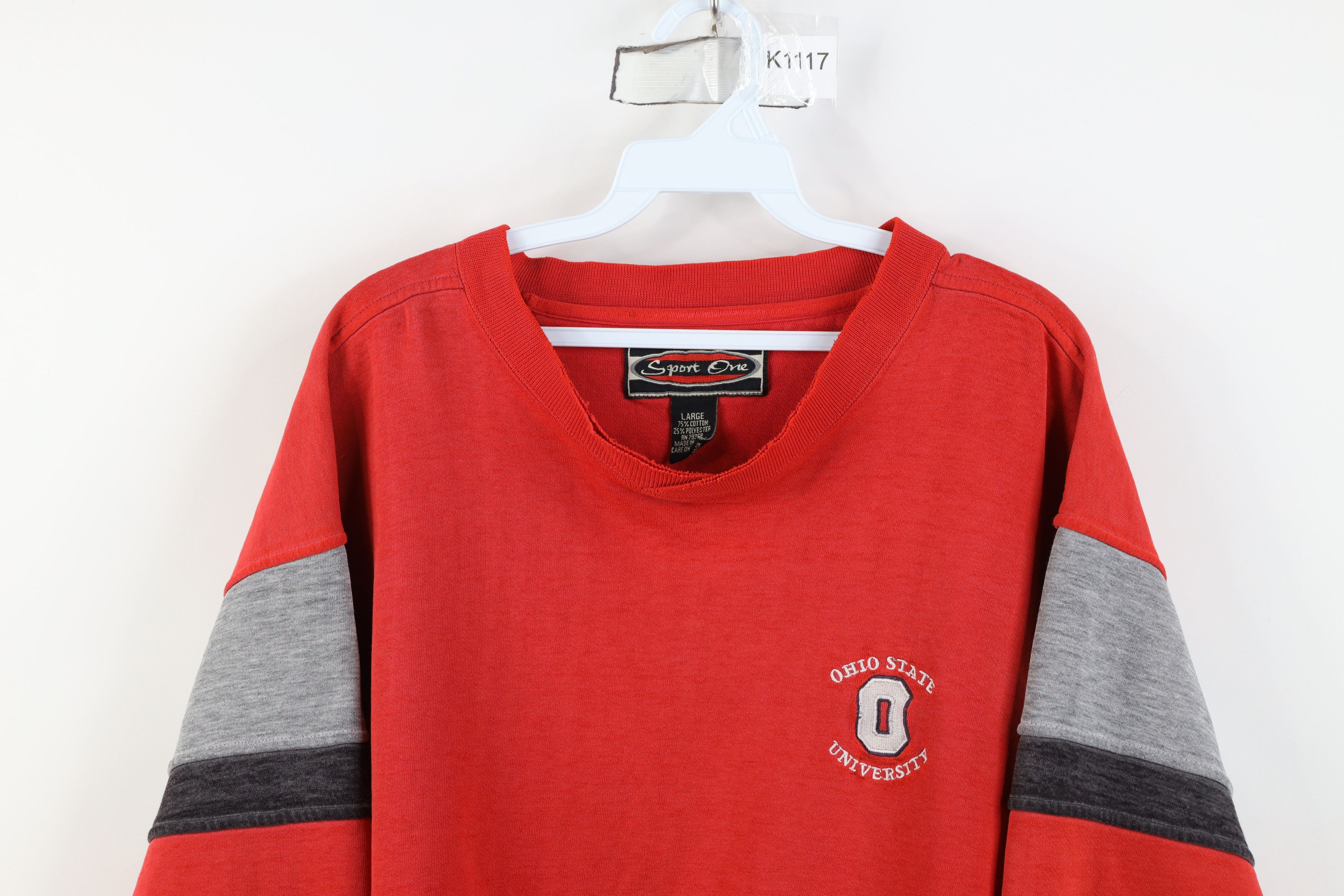 Vintage Vintage 90s Thin Spell Out Ohio State University Sweatshirt Size US L / EU 52-54 / 3 - 2 Thumbnail