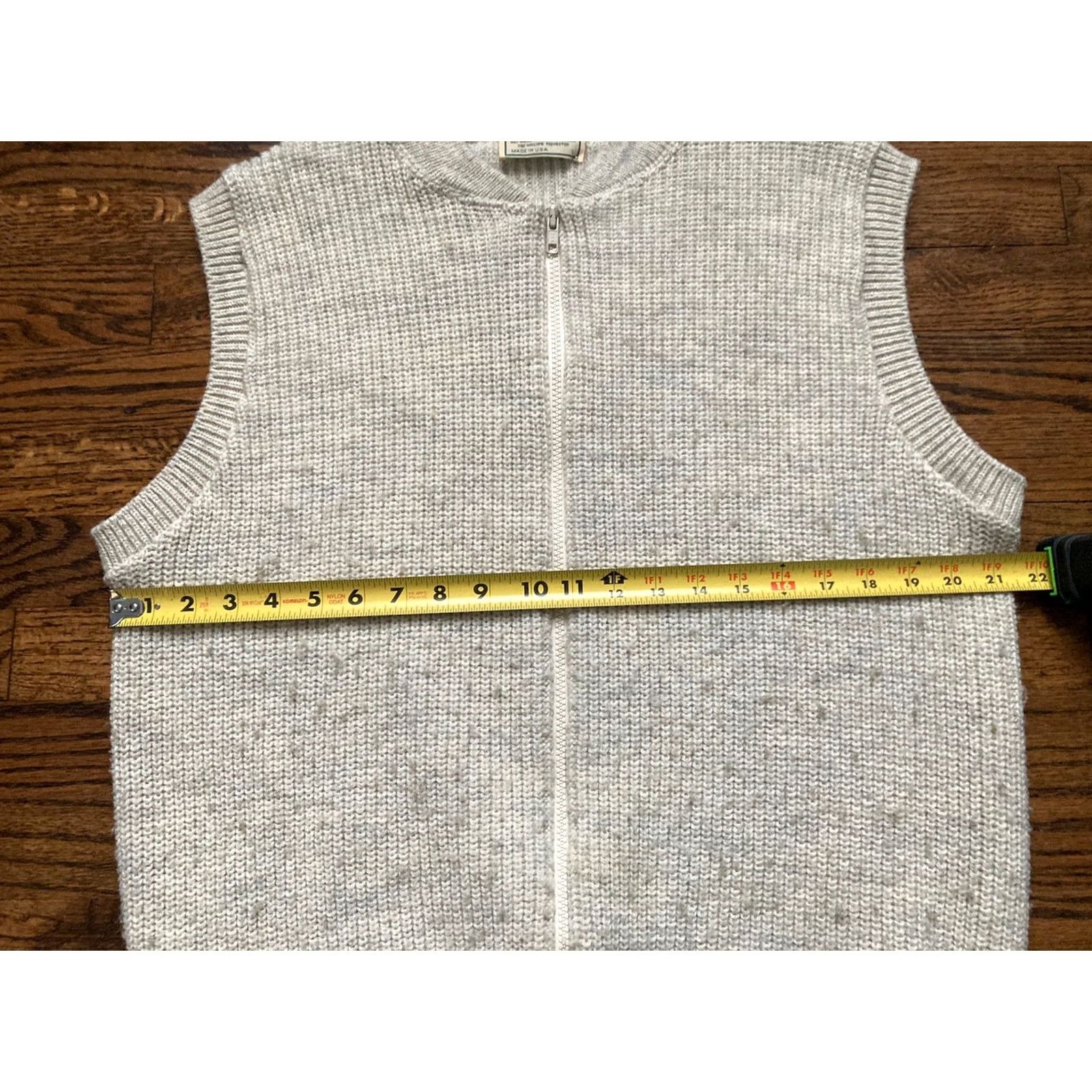 Vintage VINTAGE L.L. Bean Sweater Vest Mens Large Wool Blend USA Made High Trek Ivory Knit Vest Full Zip Men L Knit USA Vintage Size US L / EU 52-54 / 3 - 5 Thumbnail