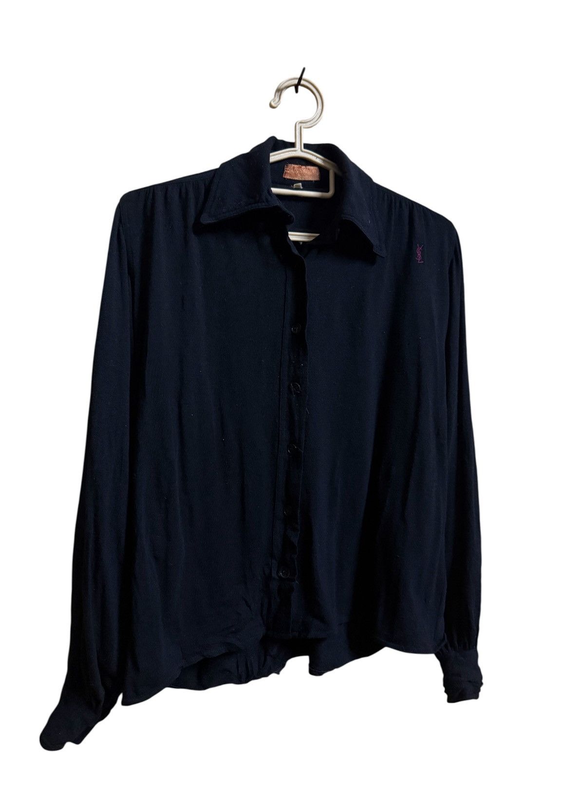 Yves Saint Laurent Vintage YSL BEAUTE BLACK SHIRT Size M / US 6-8 / IT 42-44 - 2 Thumbnail
