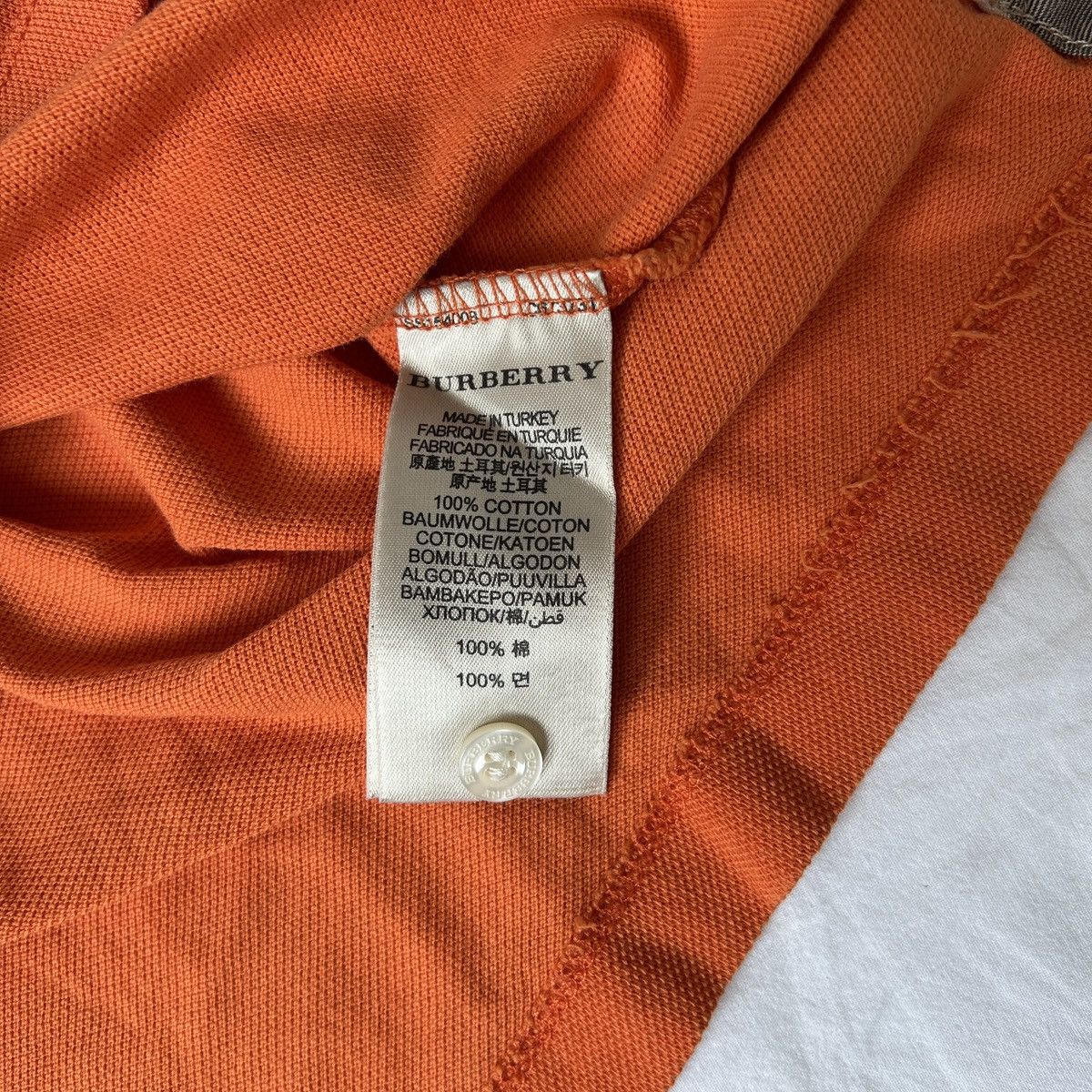 Burberry CRAZY 🦊 Burberry Brit polo t-shirt orange nova check Size US S / EU 44-46 / 1 - 9 Thumbnail