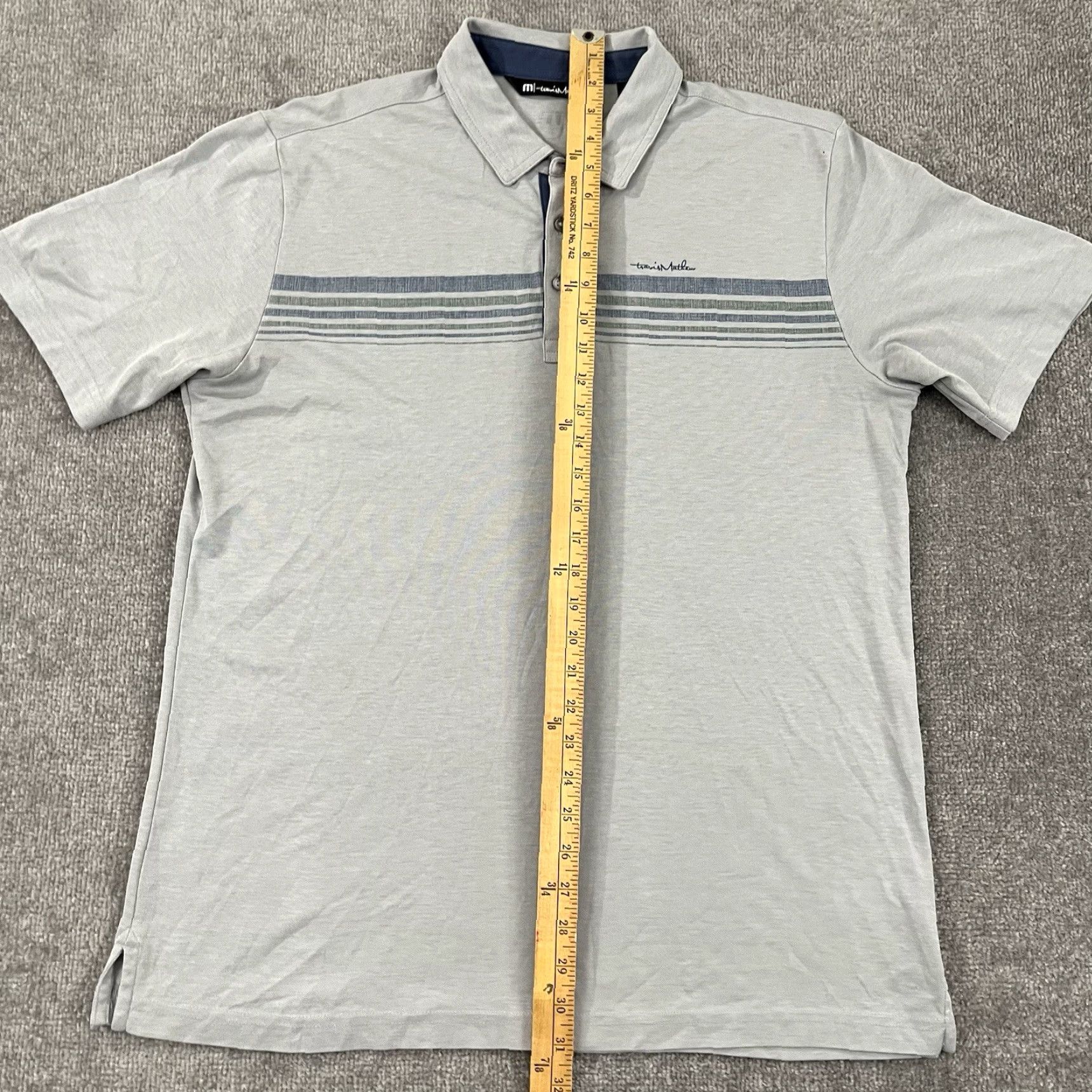 TravisMathew Travis Mathew Polo Shirt Large Gray Golf Performance Casual Sport Stretch Mens Size US L / EU 52-54 / 3 - 3 Thumbnail