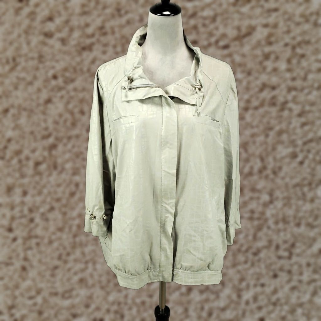 Vintage Chicos Zynergy Jacket Womens XL Adjustable Arms Neck Stretch Gray Full Zip Regular Jacket Size XL / US 12-14 / IT 48-50 - 1 Thumbnail